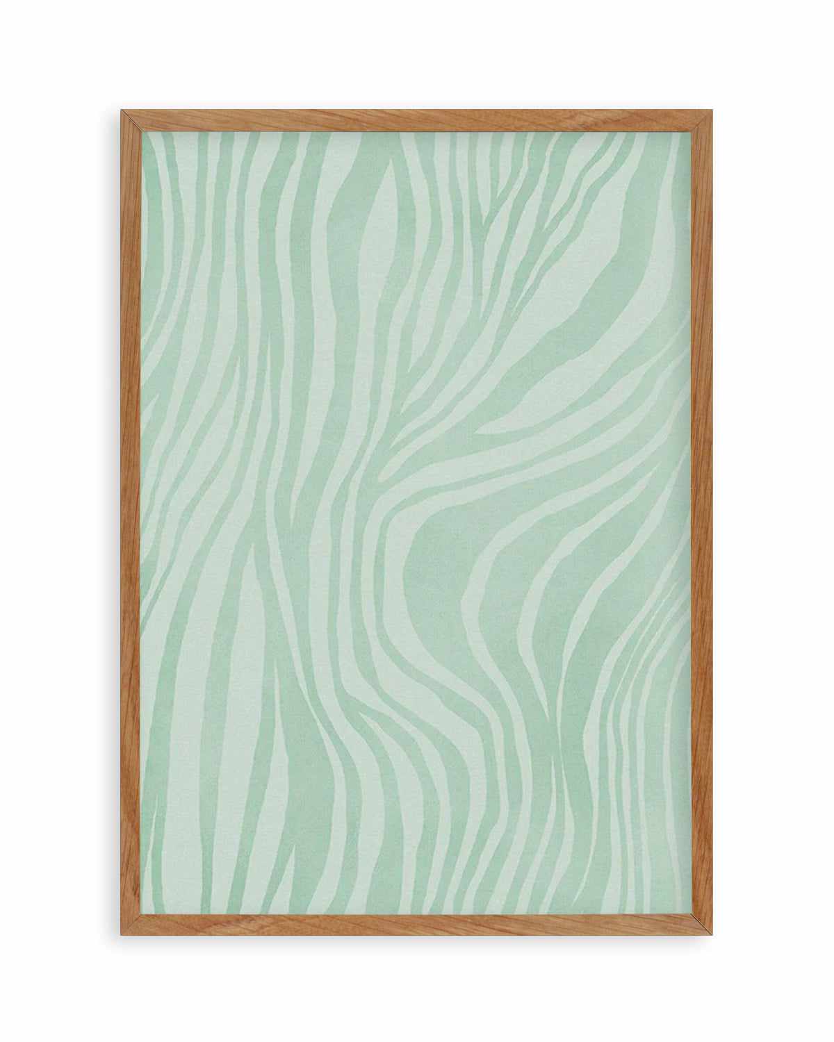 Abstract Green Lines Art Print