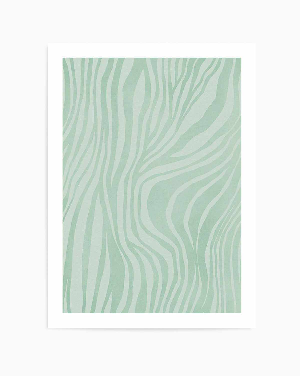 Abstract Green Lines Art Print