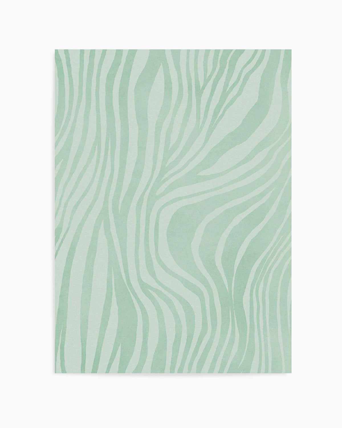 Abstract Green Lines Art Print