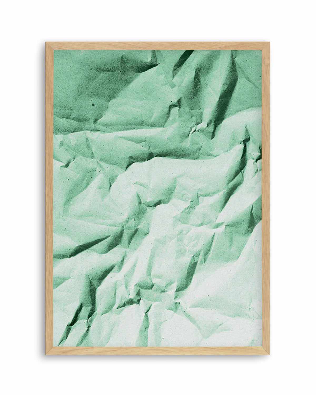 Abstract Green Shadows Art Print