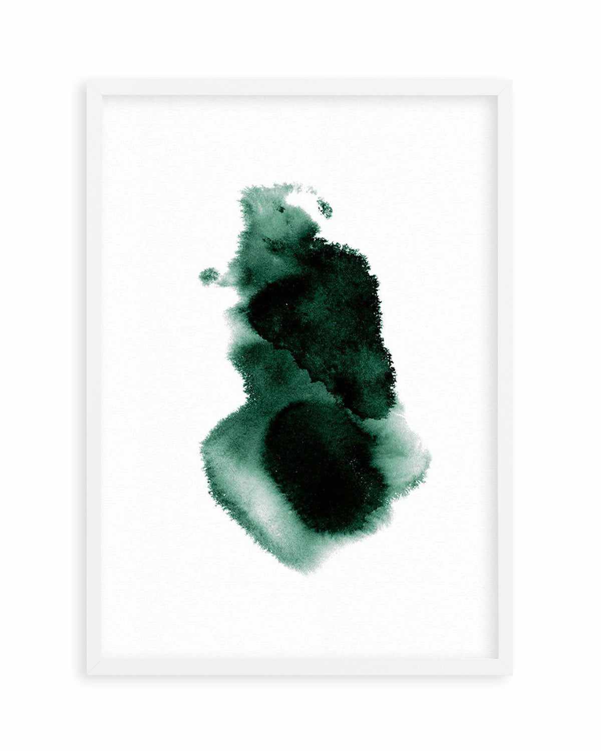 Abstract Green Watercolour I Art Print