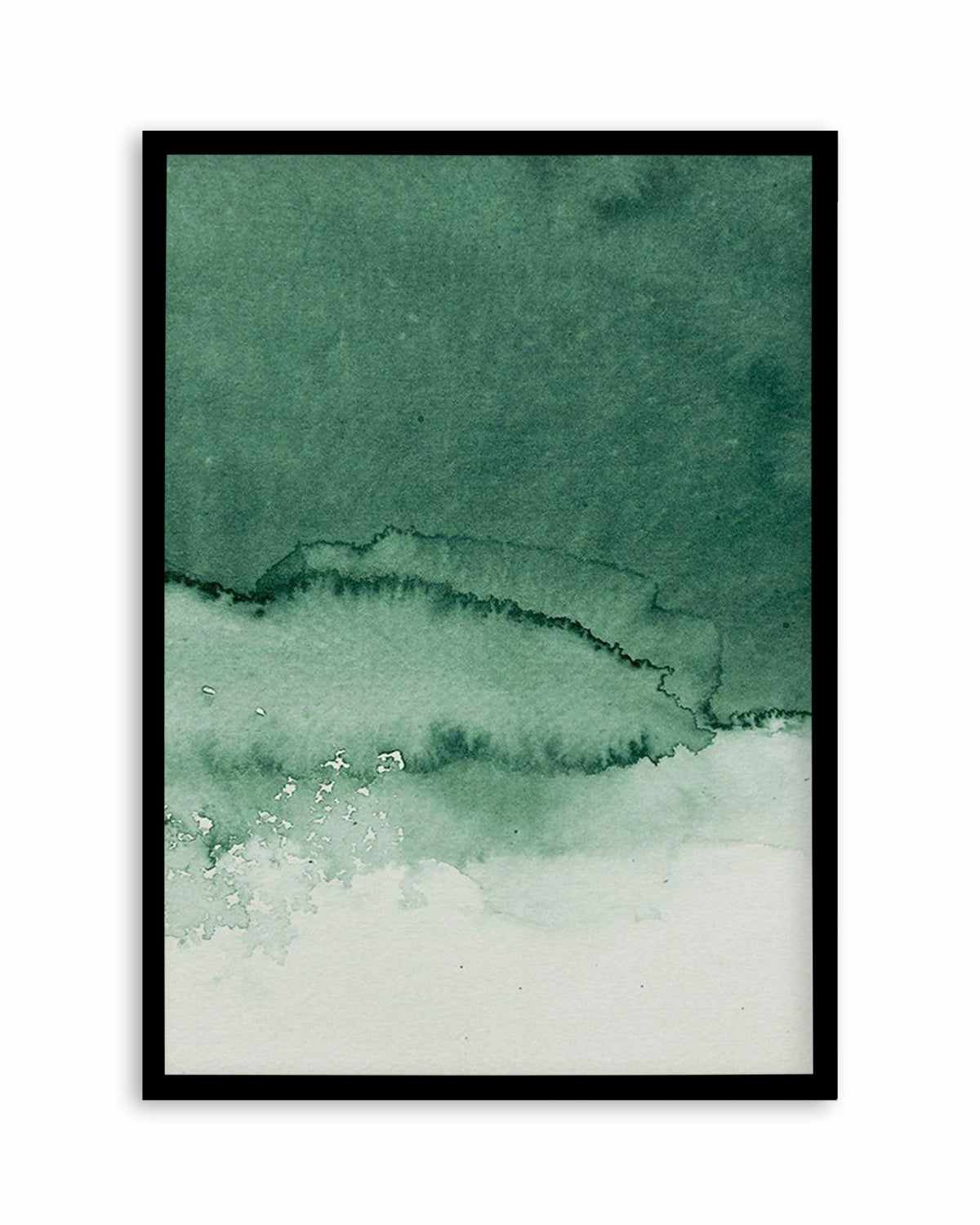 Abstract Green Watercolour III Art Print