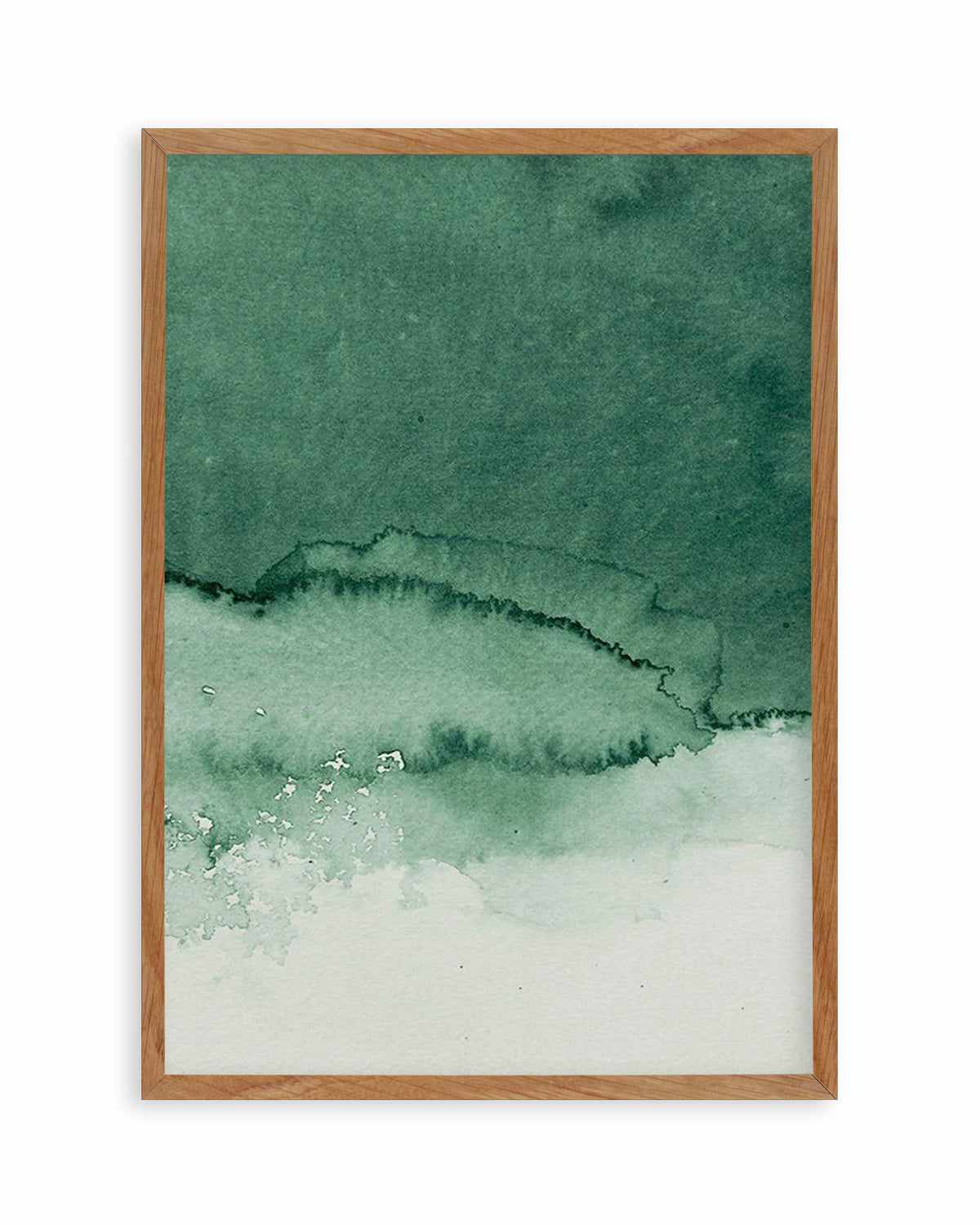 Abstract Green Watercolour III Art Print