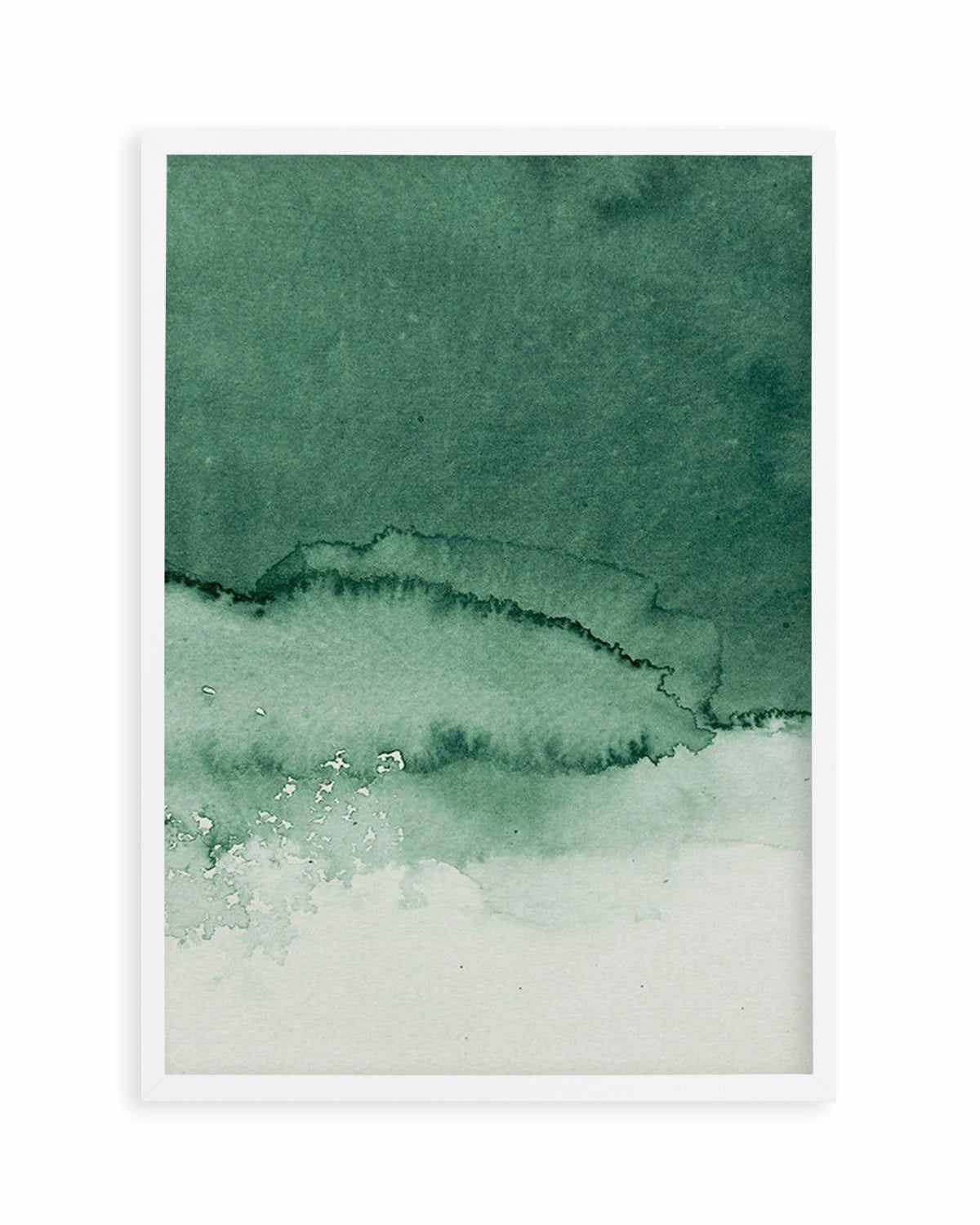 Abstract Green Watercolour III Art Print