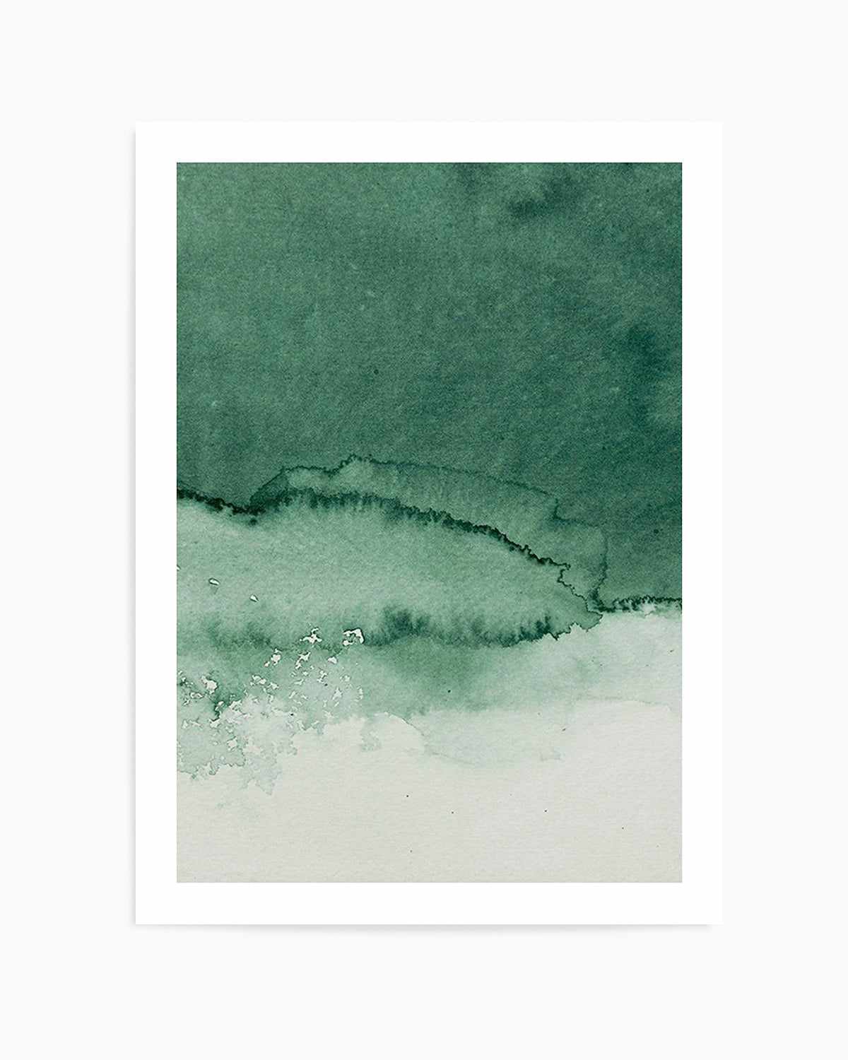 Abstract Green Watercolour III Art Print