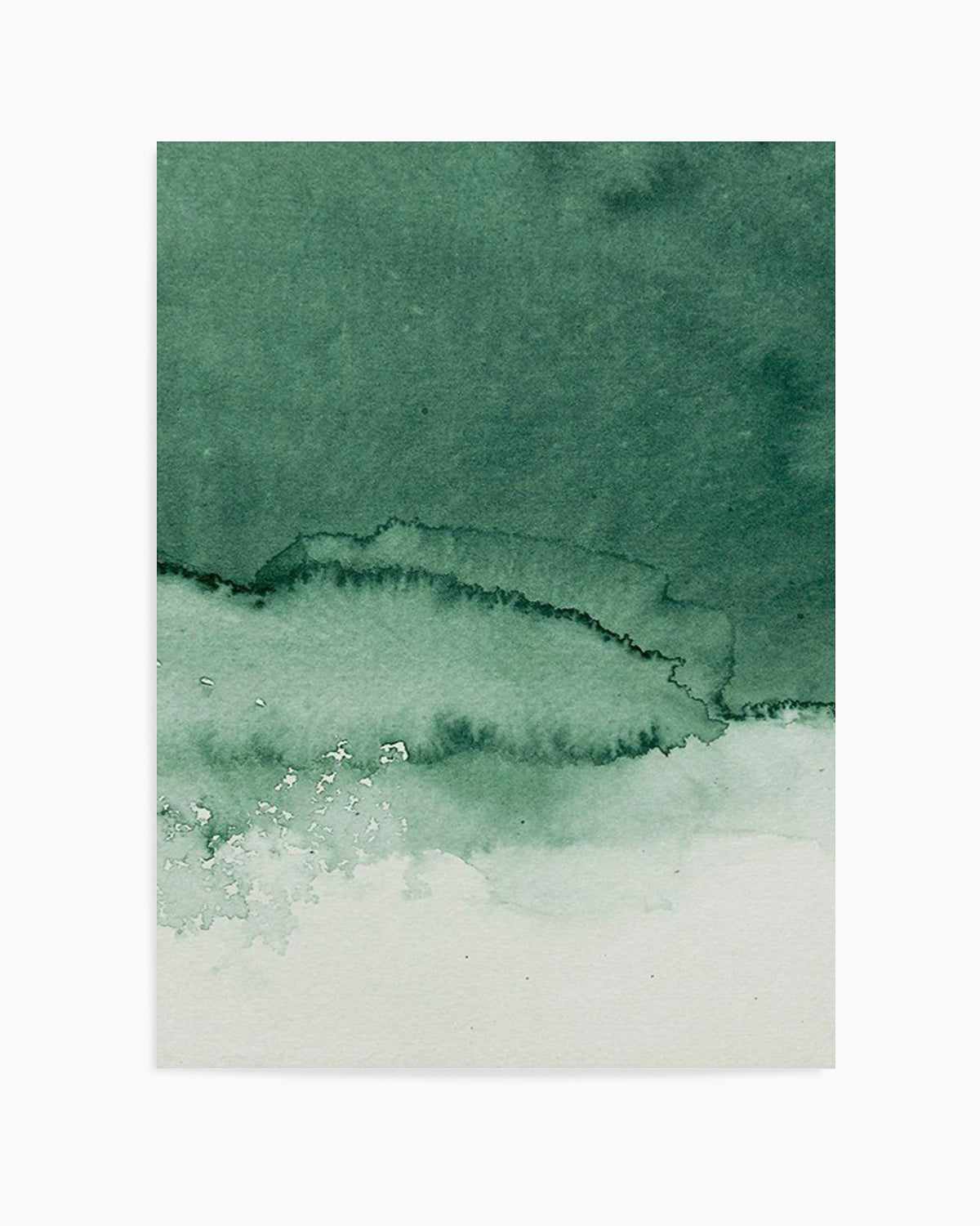 Abstract Green Watercolour III Art Print