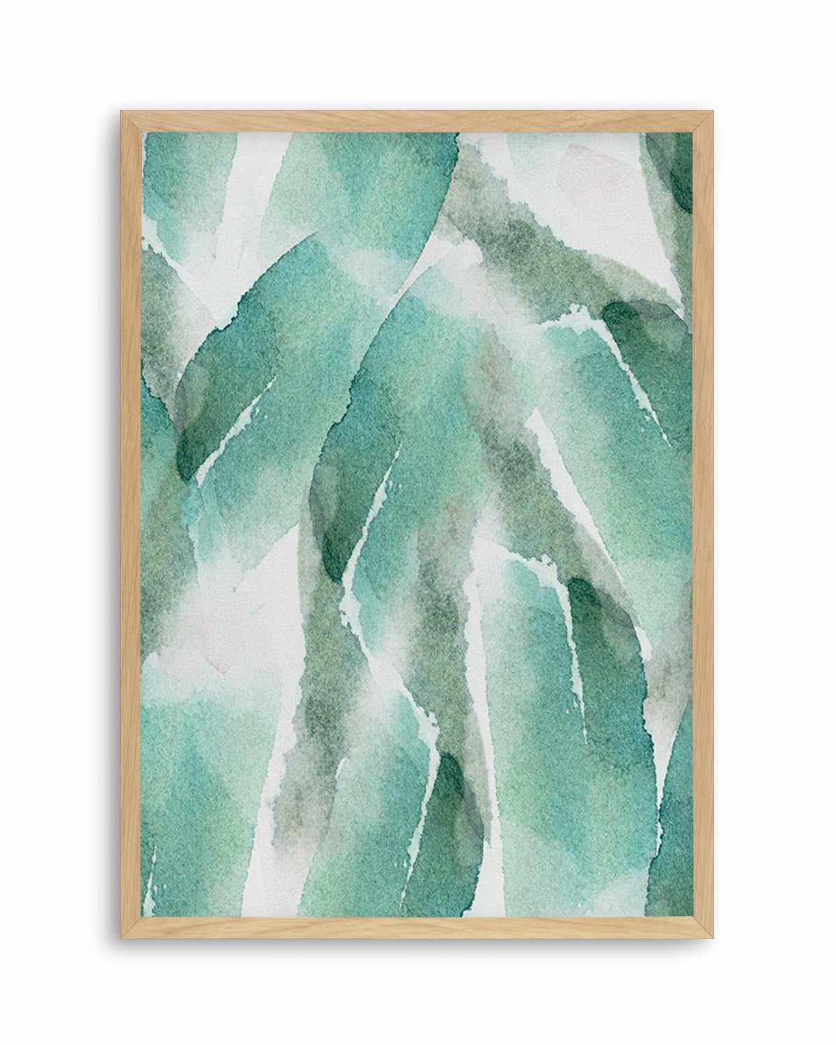 Abstract Green Watercolour IV Art Print