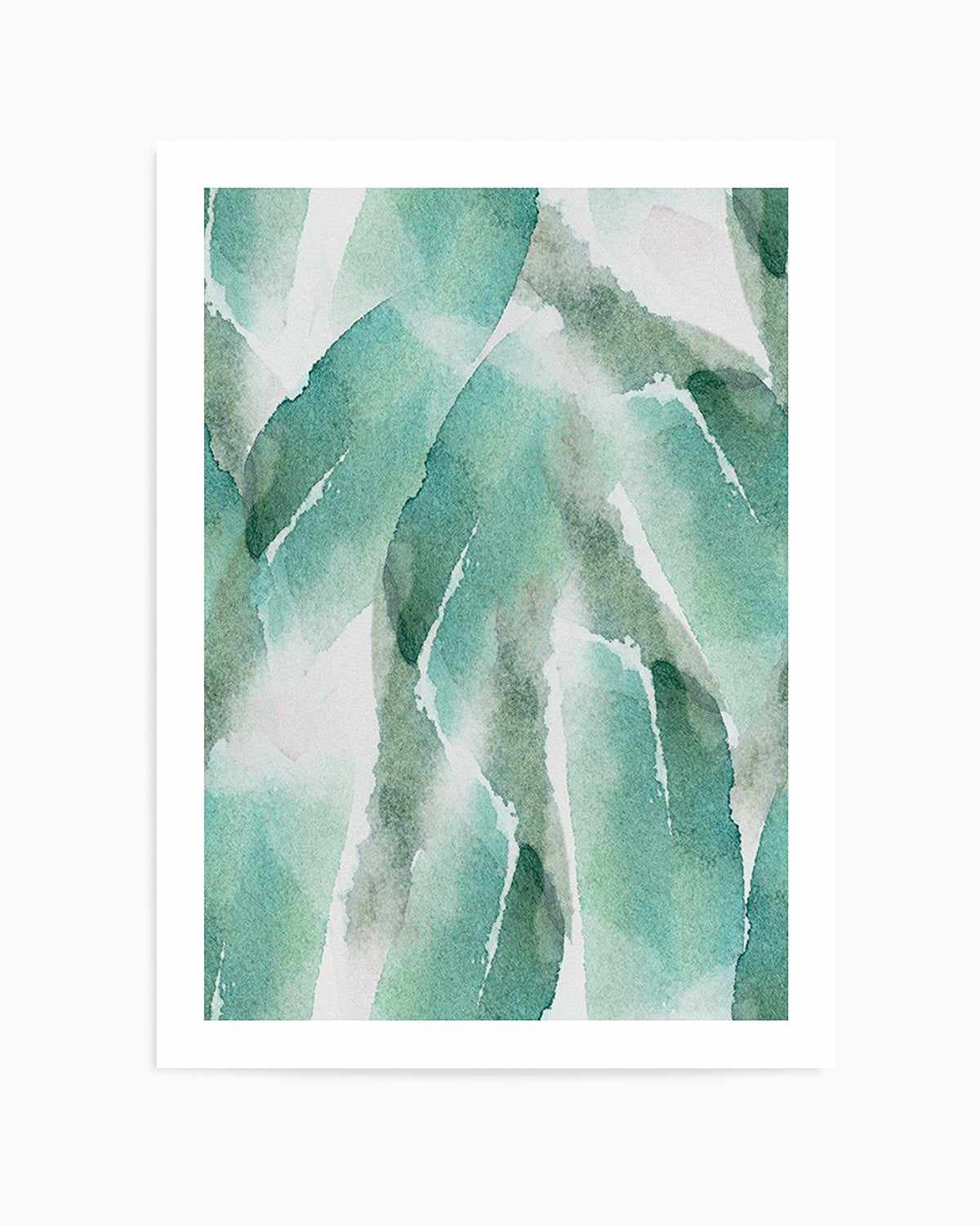 Abstract Green Watercolour IV Art Print