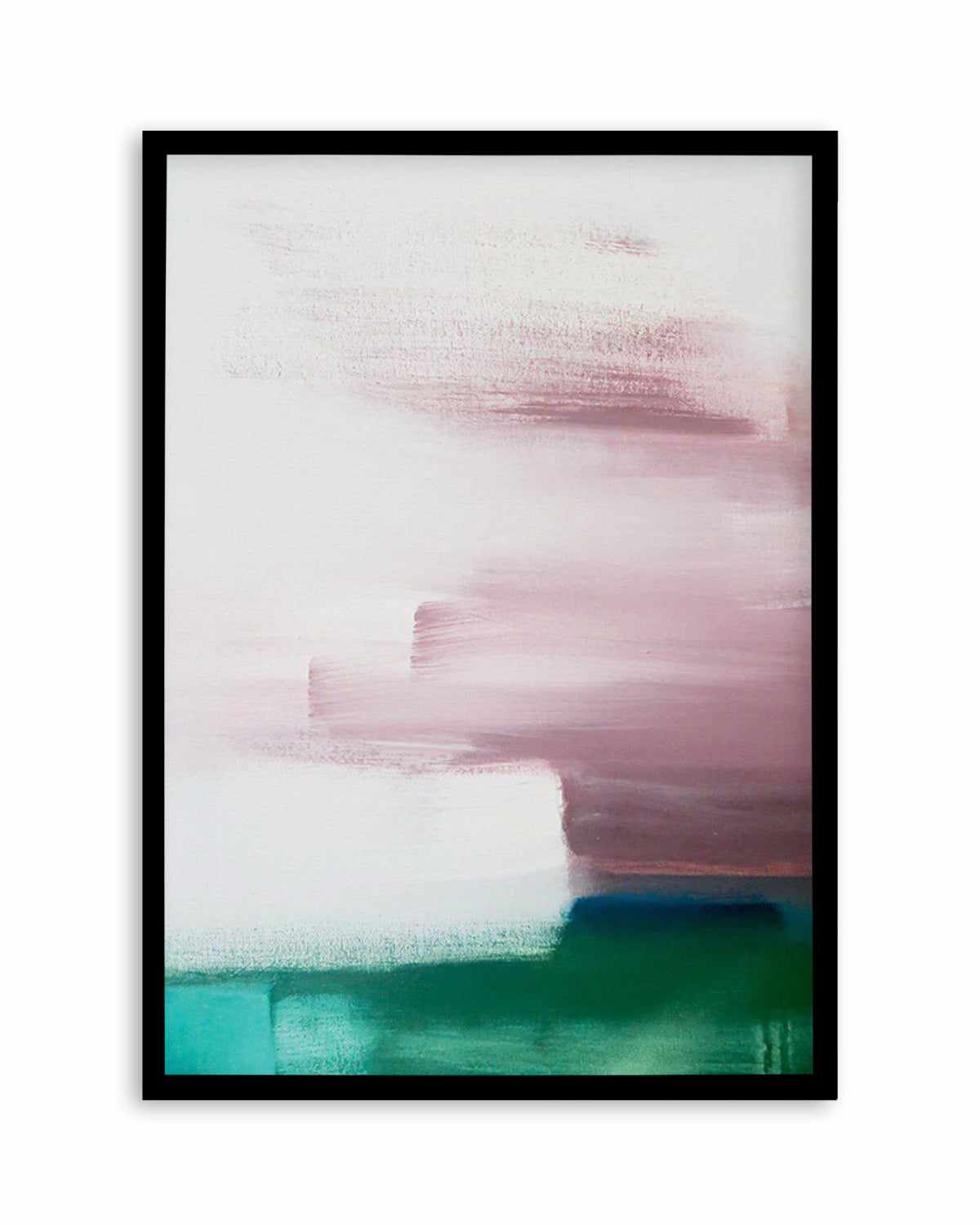 Abstract Green & Pink Painting Art Print