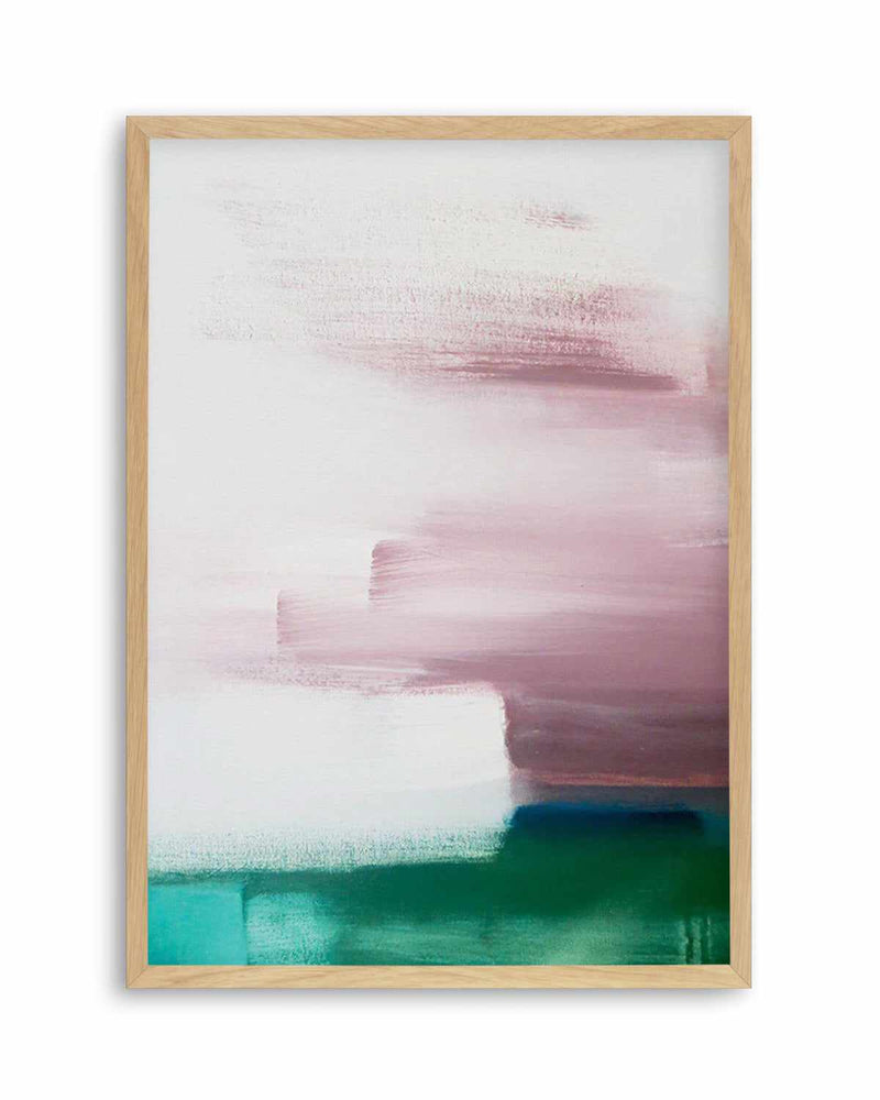 Abstract Green & Pink Painting Art Print