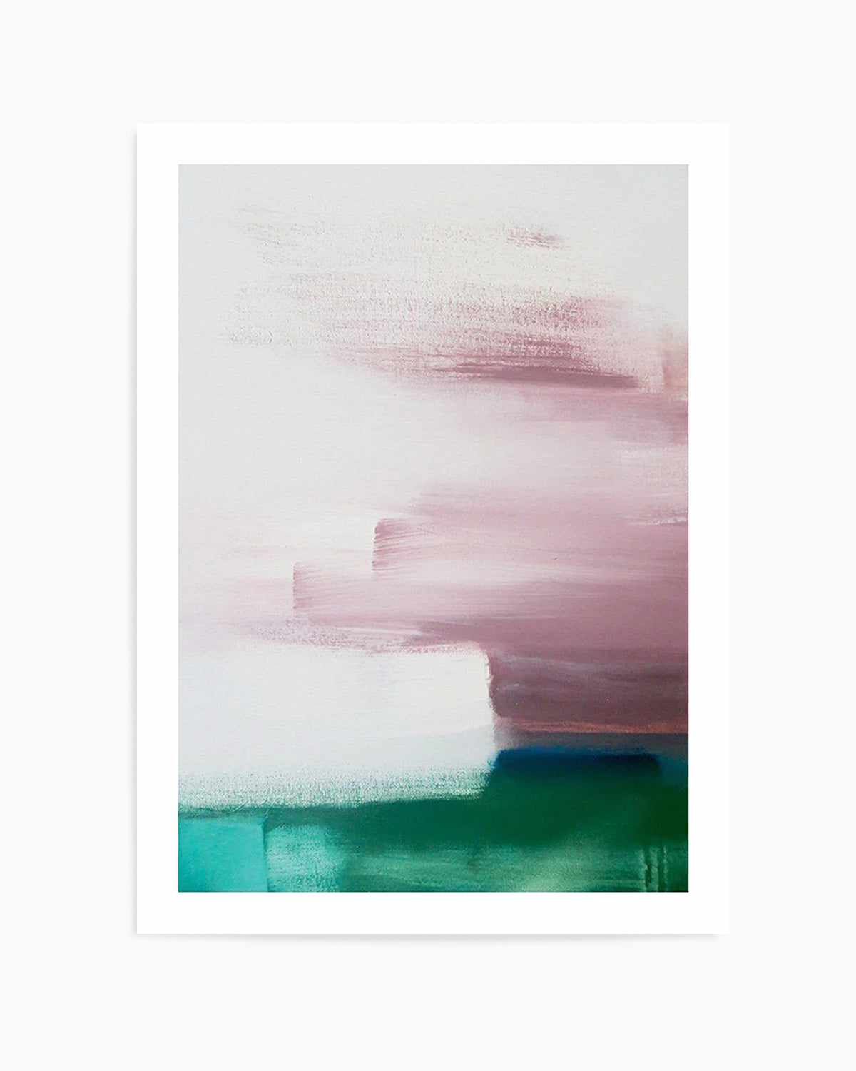 Abstract Green & Pink Painting Art Print