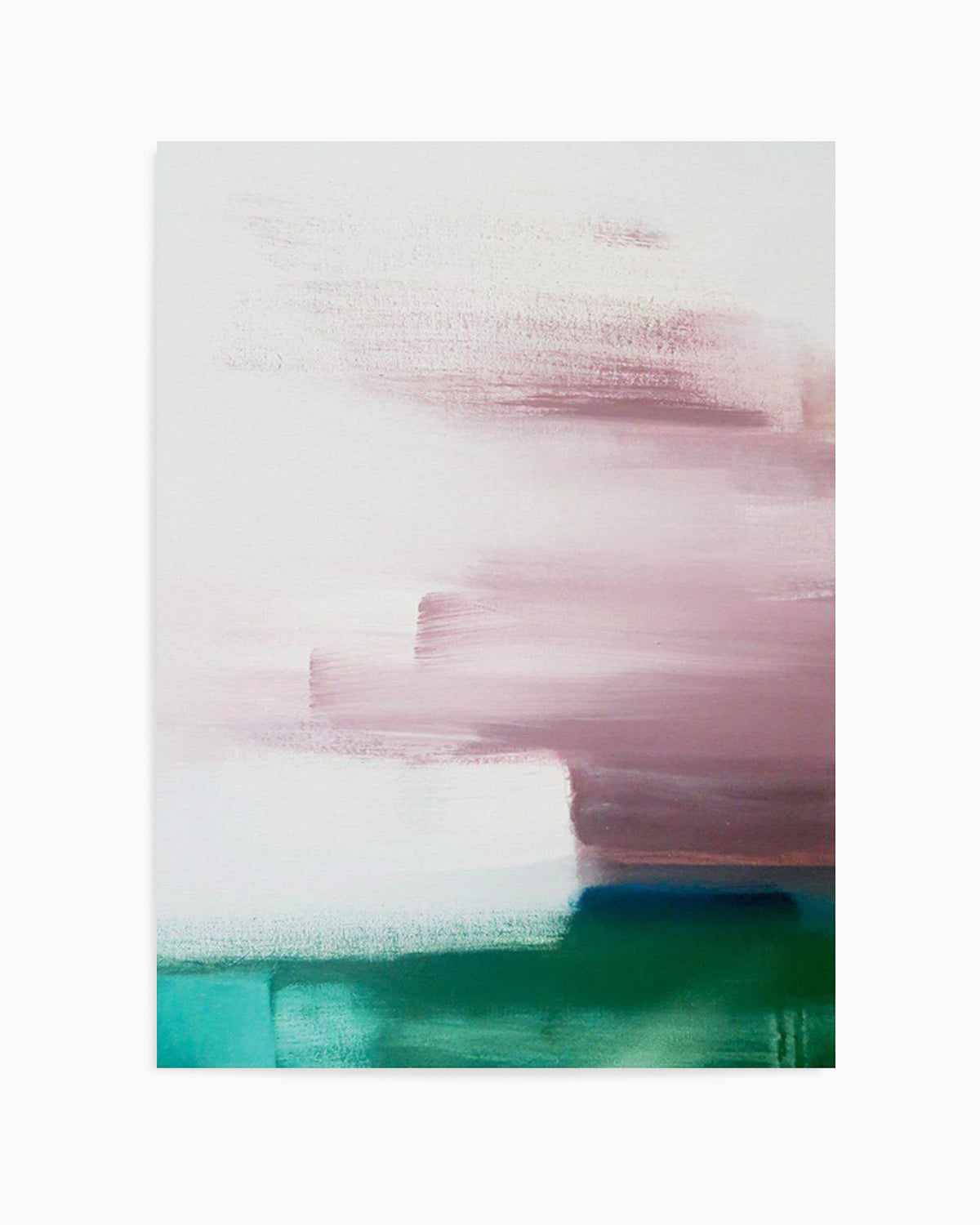 Abstract Green & Pink Painting Art Print