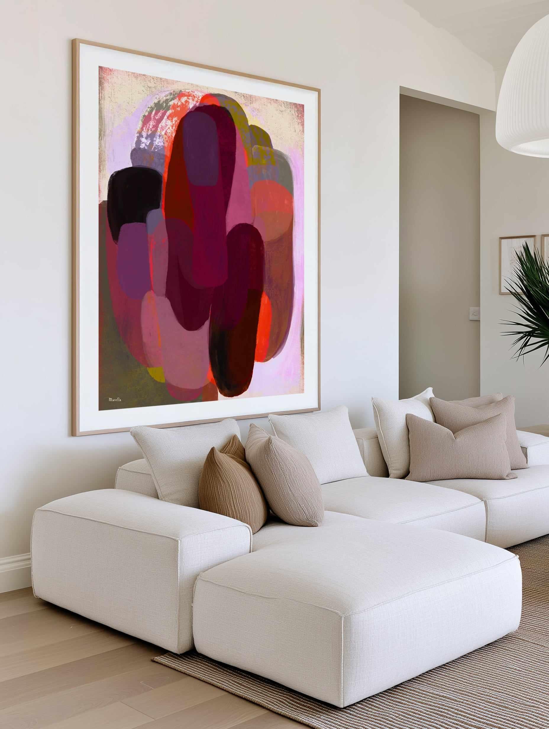 Abstract Hot Pink by Marco Marella | Art Print from Olive et Oriel where you can shop wallpaper and artworks online