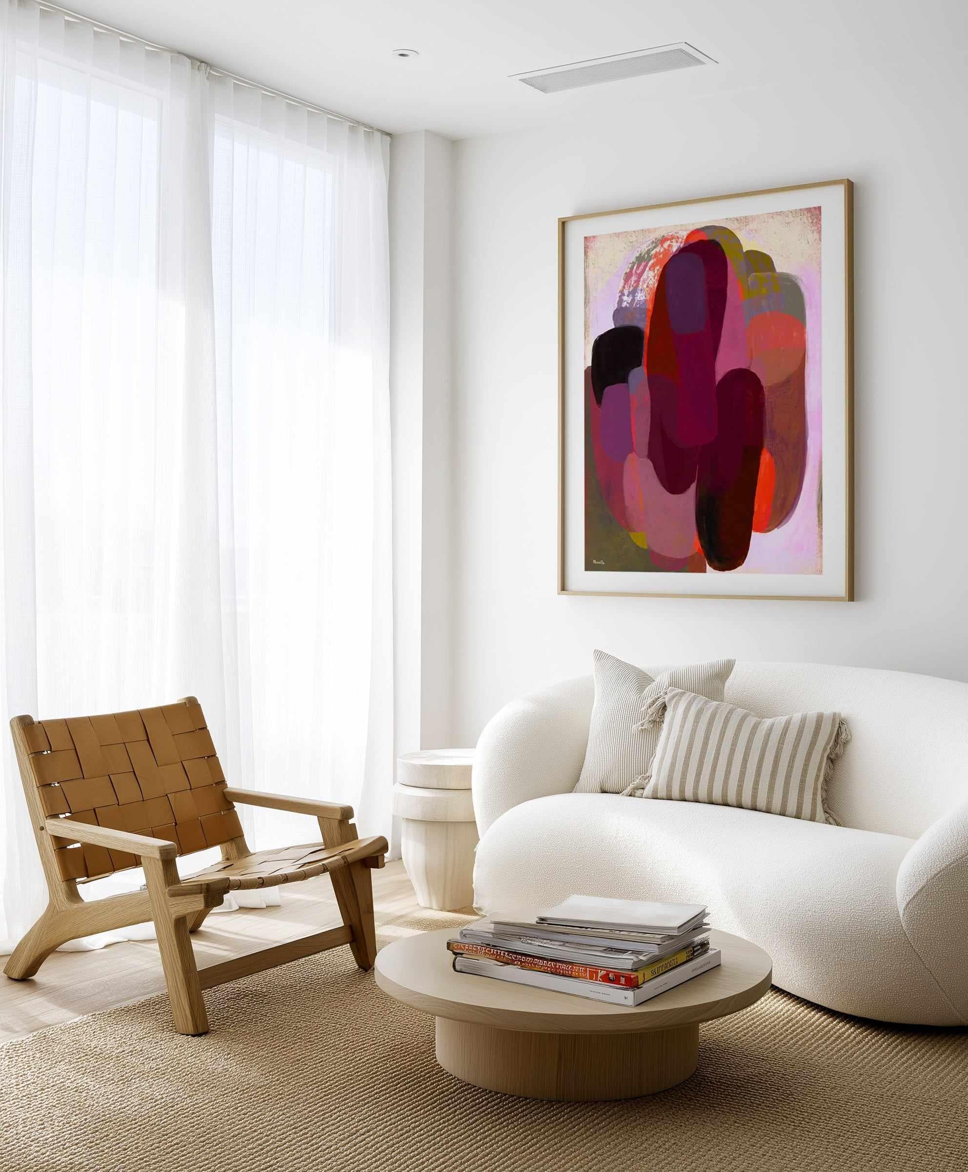 Abstract Hot Pink by Marco Marella | Art Print from Olive et Oriel where you can shop wallpaper and artworks online