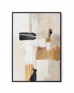 Abstract In Beige 1 By Sally Ann Moss | Framed Canvas Art Print