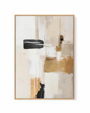 Abstract In Beige 1 By Sally Ann Moss | Framed Canvas Art Print from Olive et Oriel where you can shop wallpaper and artworks online