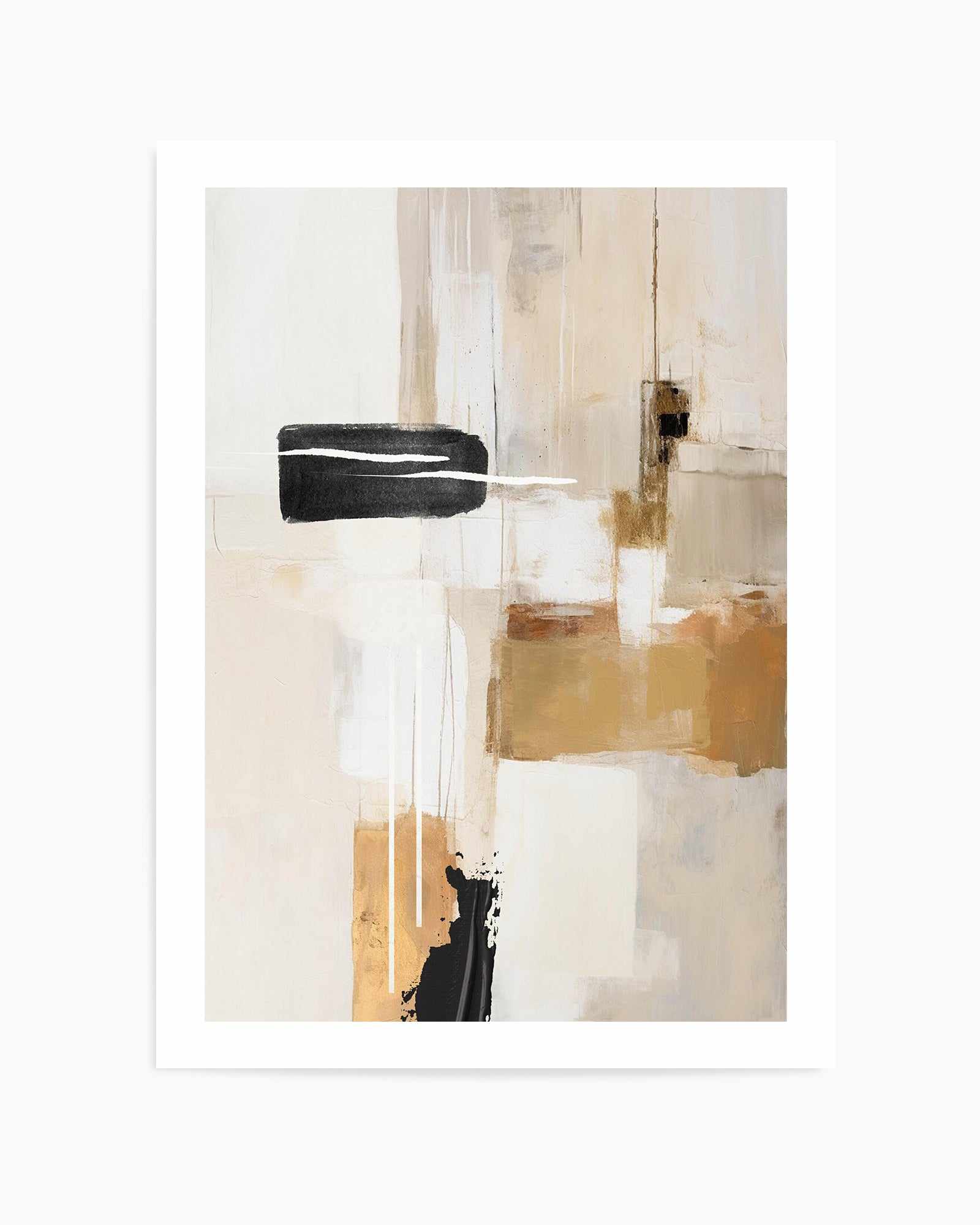 Abstract In Beige 1 By Sally Ann Moss | Art Print