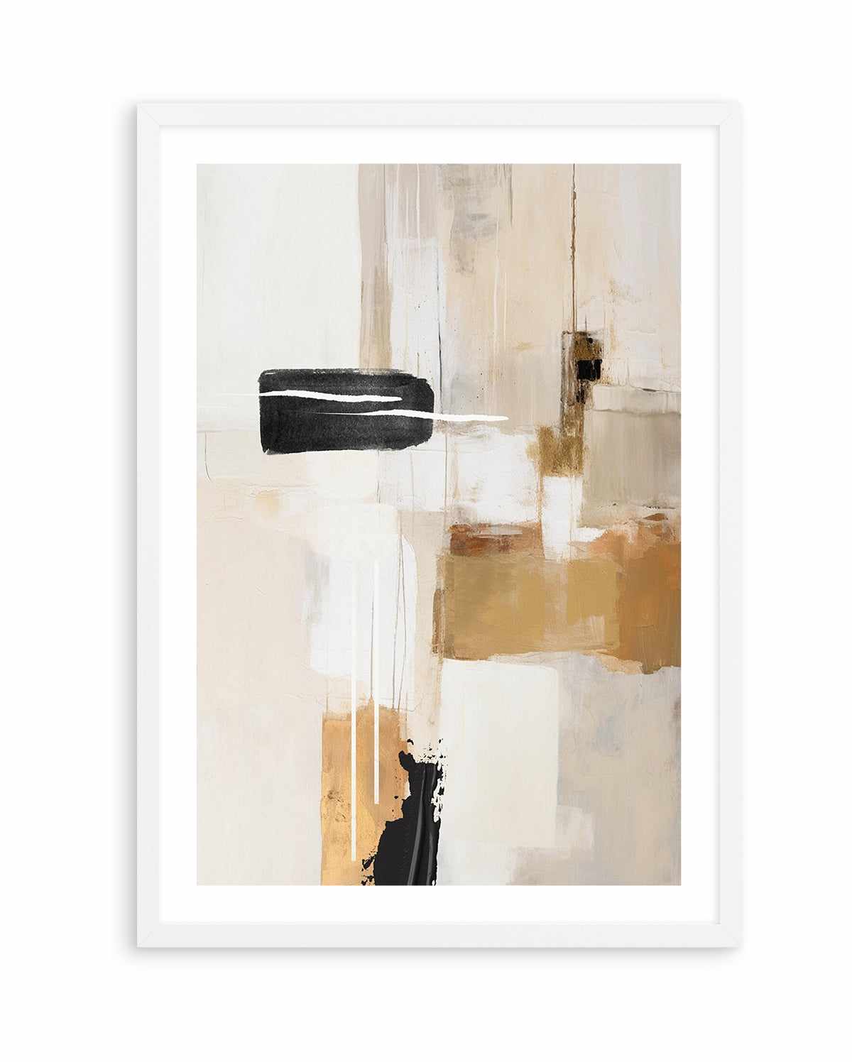 Abstract In Beige 1 By Sally Ann Moss | Art Print