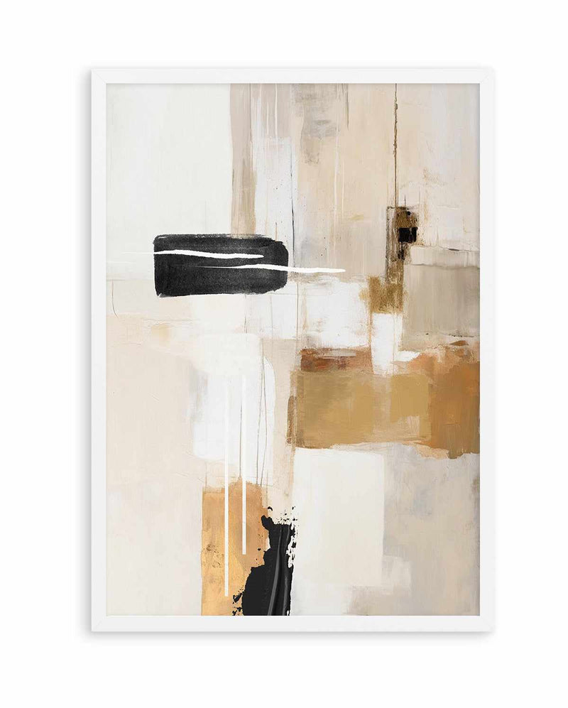 Abstract In Beige 1 By Sally Ann Moss | Art Print