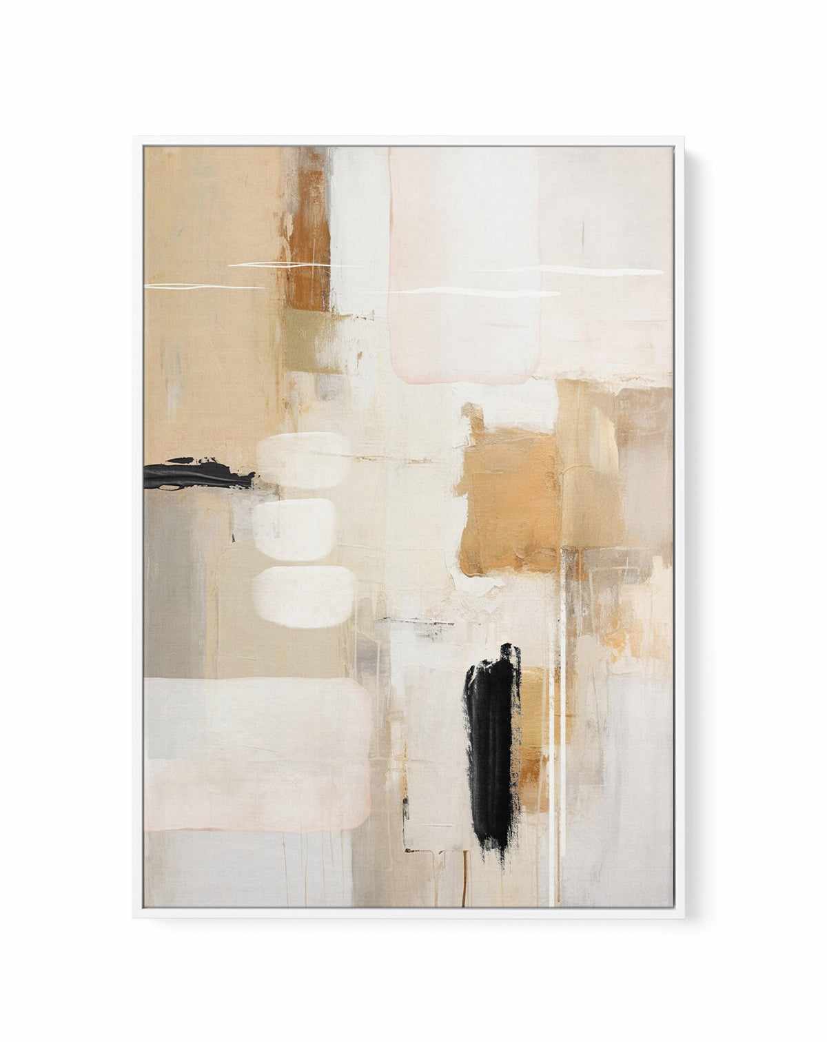 Abstract In Beige 2 By Sally Ann Moss | Framed Canvas Art Print from Olive et Oriel where you can shop wallpaper and artworks online