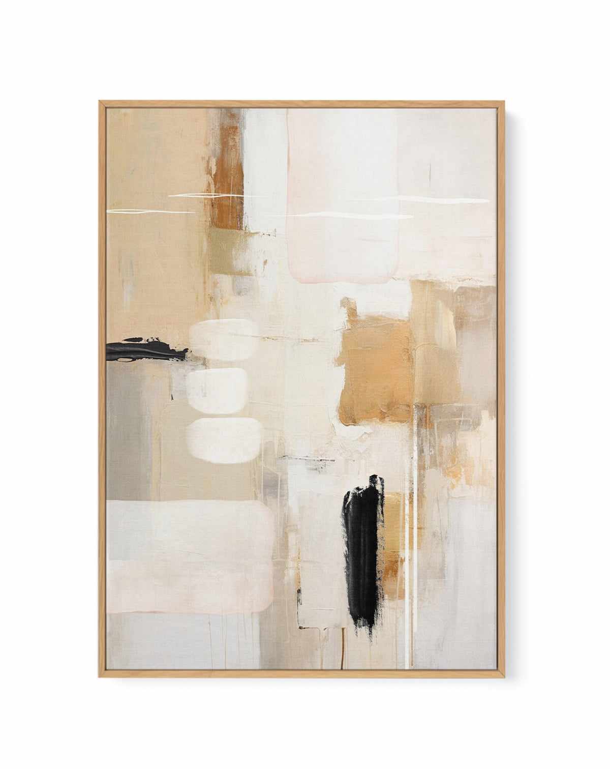 Abstract In Beige 2 By Sally Ann Moss | Framed Canvas Art Print from Olive et Oriel where you can shop wallpaper and artworks online