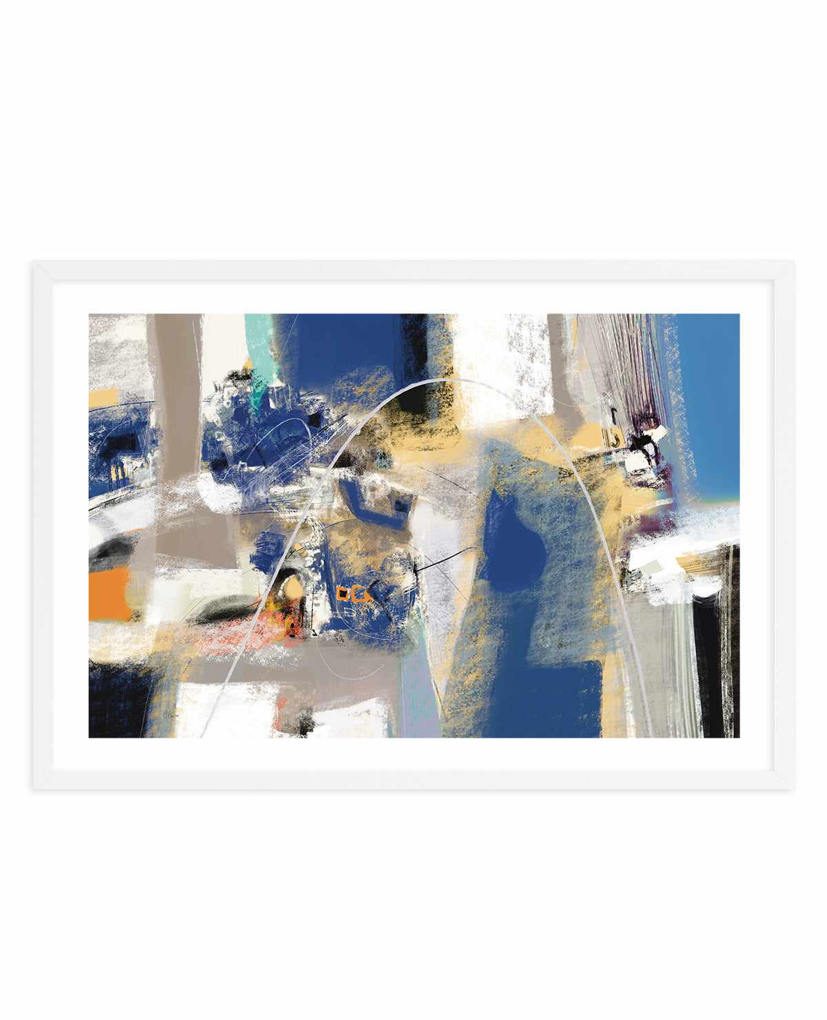 Abstract Industrial in Blue by Maurizio Piovan | Art Print