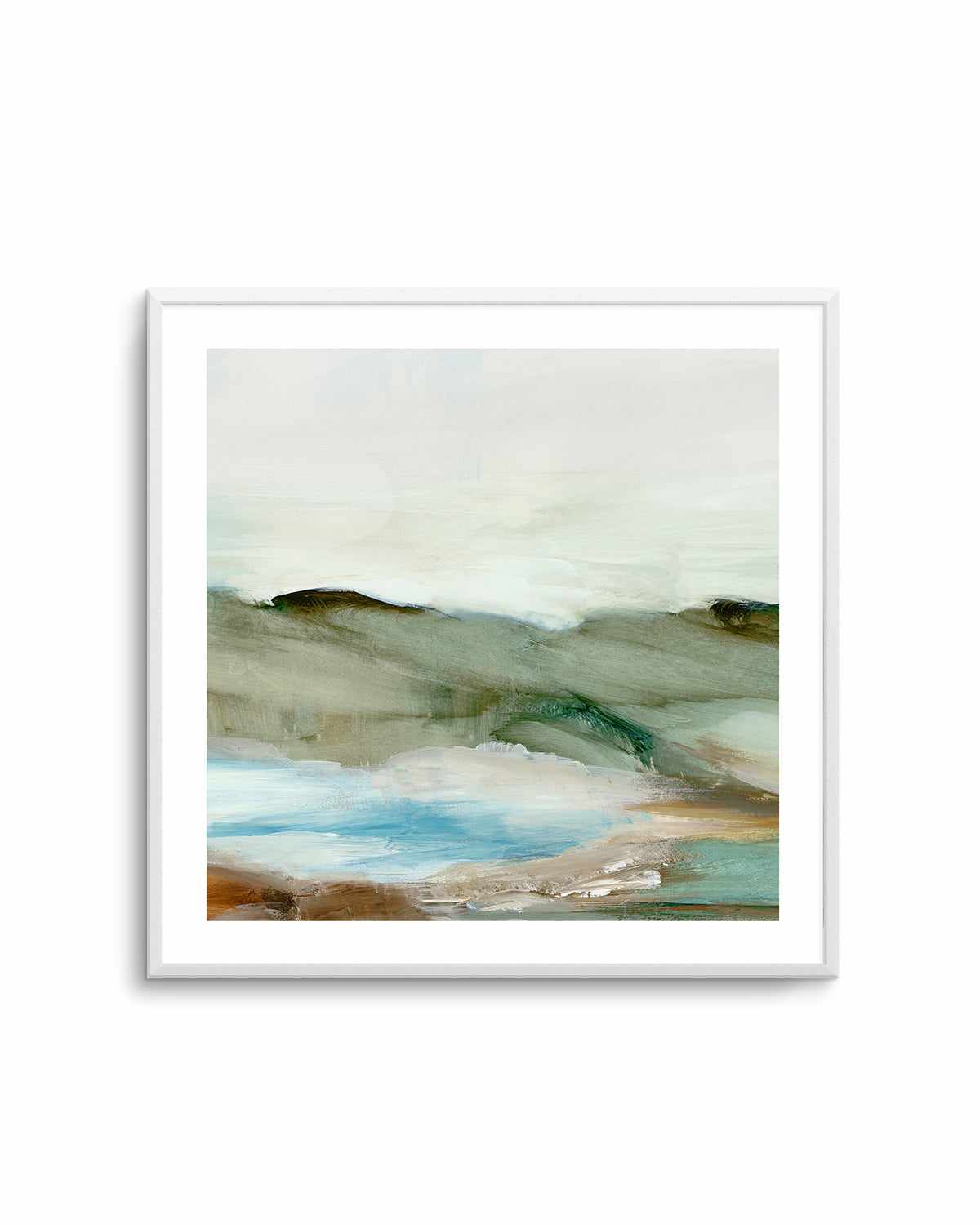 Abstract Landscape Left SQ Art Print – Olive et Oriel