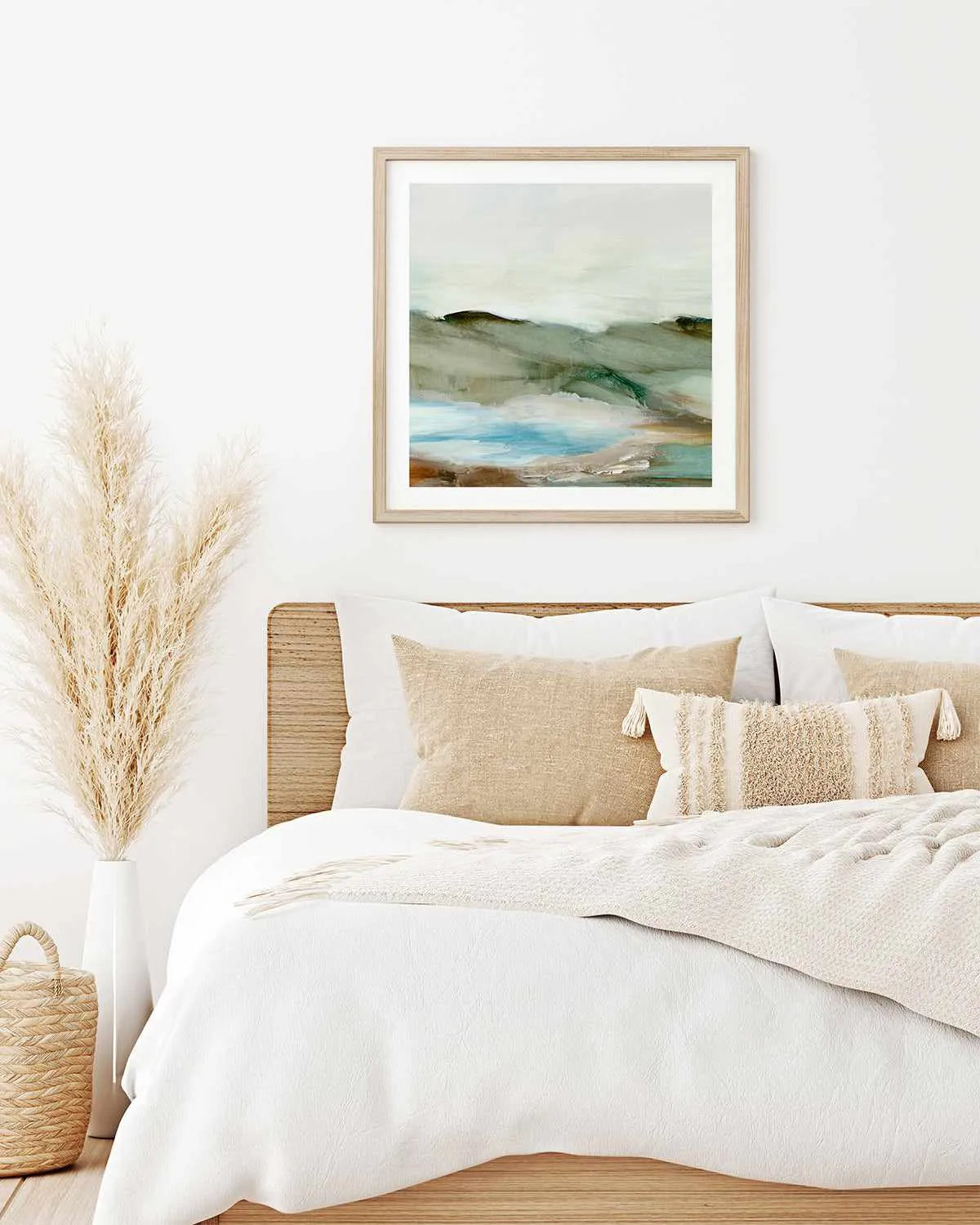 Abstract Landscape Left SQ Art Print from Olive et Oriel where you can shop wallpaper and artworks online