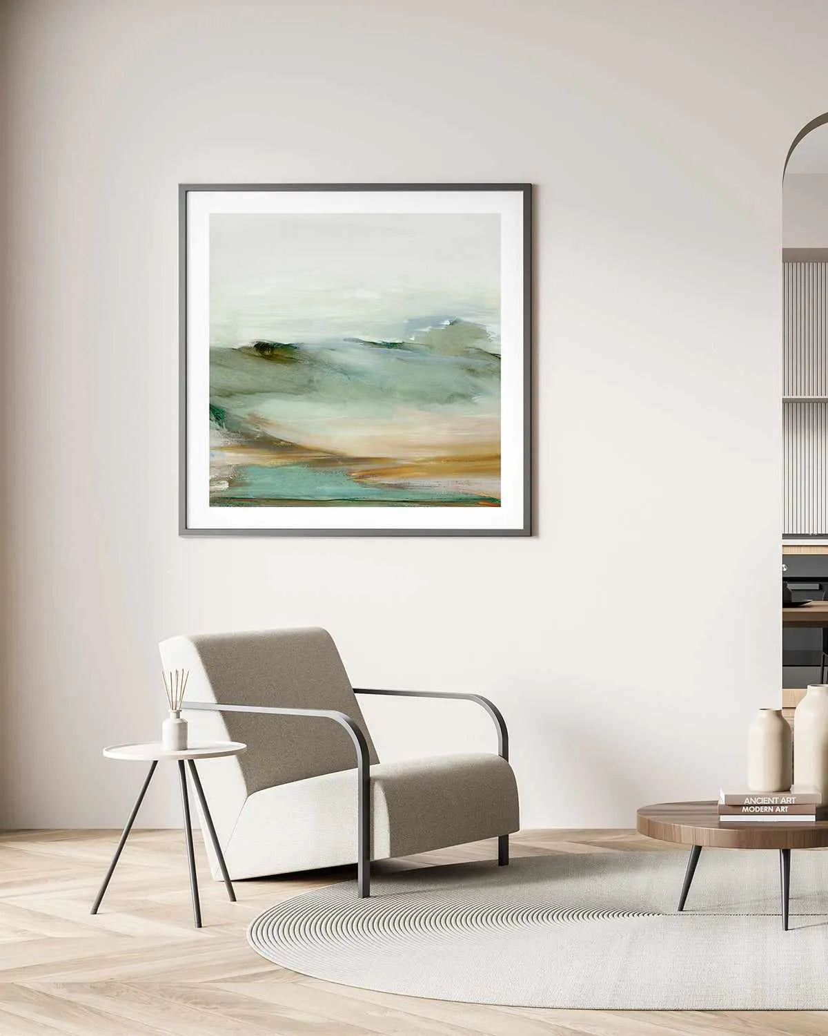 Abstract Landscape Right SQ Art Print from Olive et Oriel where you can shop wallpaper and artworks online