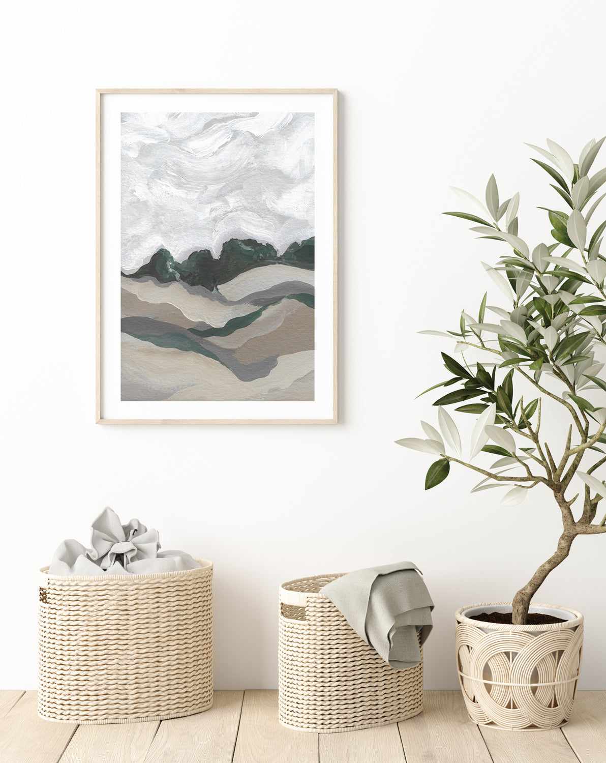 Abstract Landscape by Josephine Wianto Art Print