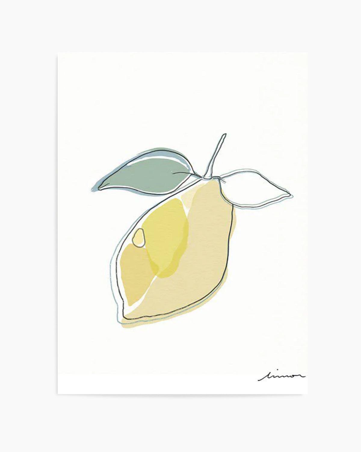 Abstract Limone Art Print