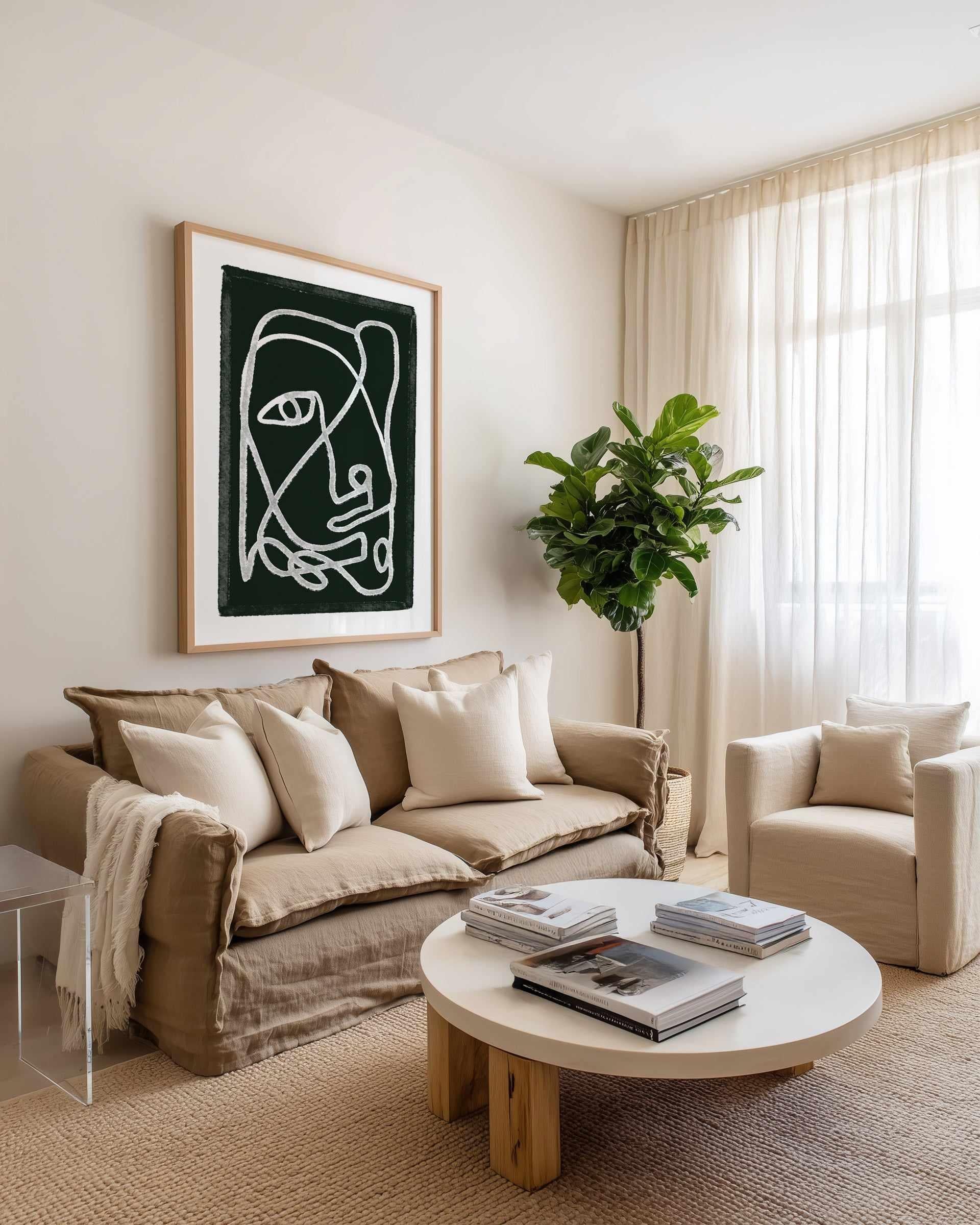 Abstract Lined Black by Sharyn Bursic | Art Print from Olive et Oriel where you can shop wallpaper and artworks online