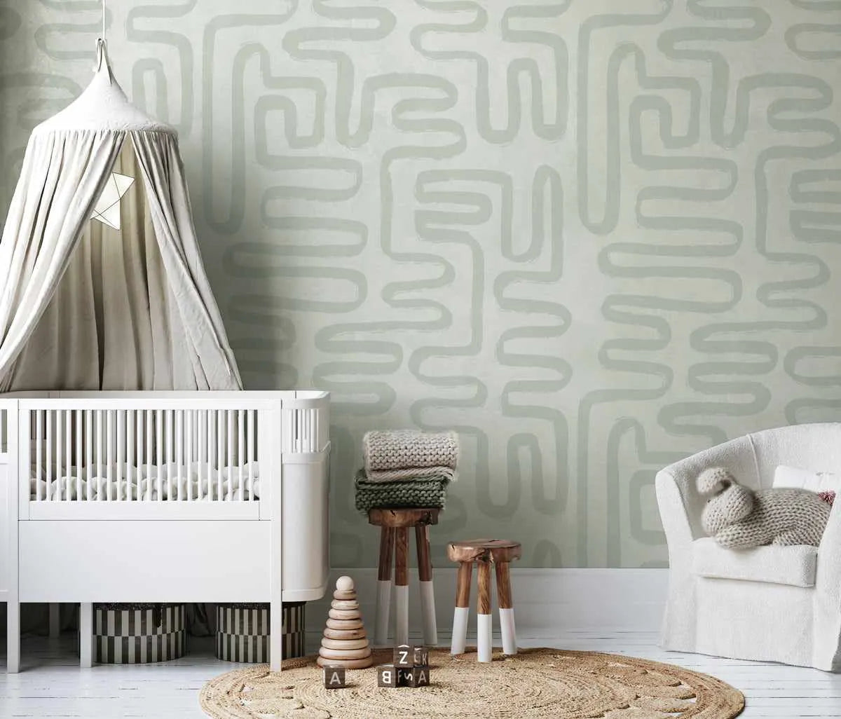 Abstract Lines in Sage Wallpaper-Wallpaper-Buy Kids Removable Wallpaper Online Our Custom Made Children‚àö¬¢‚Äö√á¬®‚Äö√ë¬¢s Wallpapers Are A Fun Way To Decorate And Enhance Boys Bedroom Decor And Girls Bedrooms They Are An Amazing Addition To Your Kids Bedroom Walls Our Collection of Kids Wallpaper Is Sure To Transform Your Kids Rooms Interior Style From Pink Wallpaper To Dinosaur Wallpaper Even Marble Wallpapers For Teen Boys Shop Peel And Stick Wallpaper Online Today With Olive et Oriel