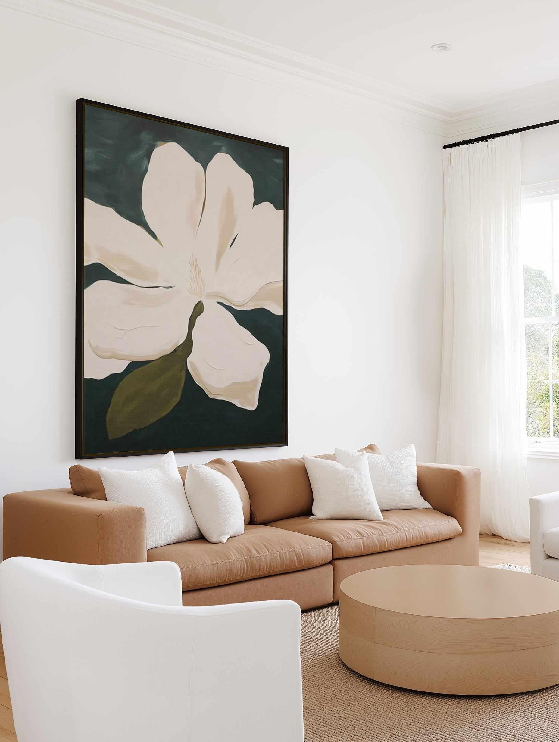 Abstract Magnolia | Framed Canvas Art Print from Olive et Oriel where you can shop wallpaper and artworks online