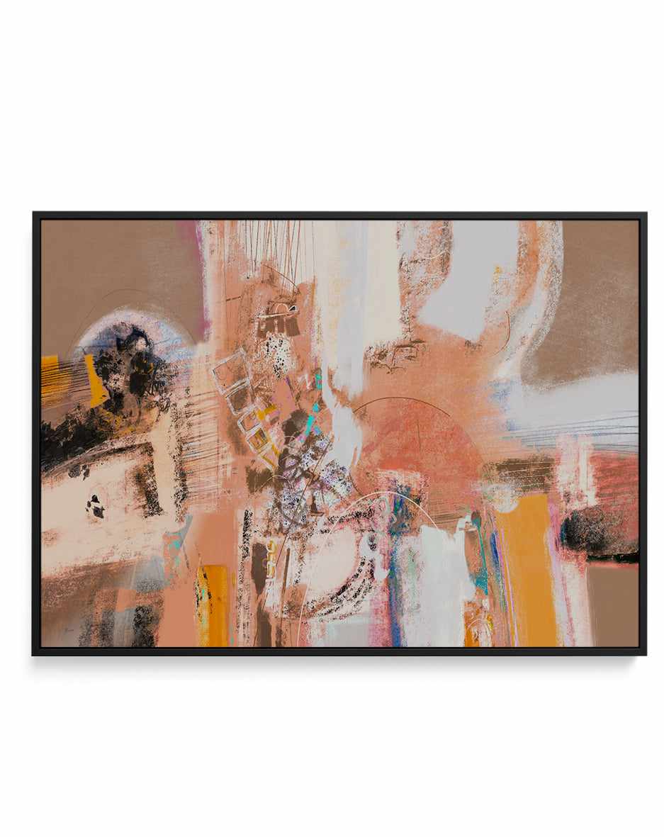 Abstract Peach by Maurizio Piovan | Framed Canvas Art Print from Olive et Oriel where you can shop wallpaper and artworks online
