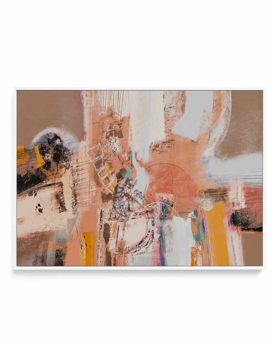 Abstract Peach by Maurizio Piovan | Framed Canvas Art Print from Olive et Oriel where you can shop wallpaper and artworks online