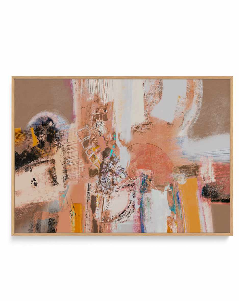 Abstract Peach by Maurizio Piovan | Framed Canvas Art Print from Olive et Oriel where you can shop wallpaper and artworks online
