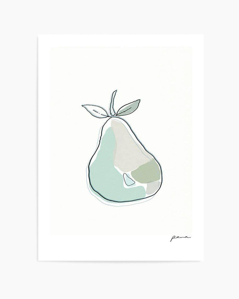 Abstract Pear Art Print