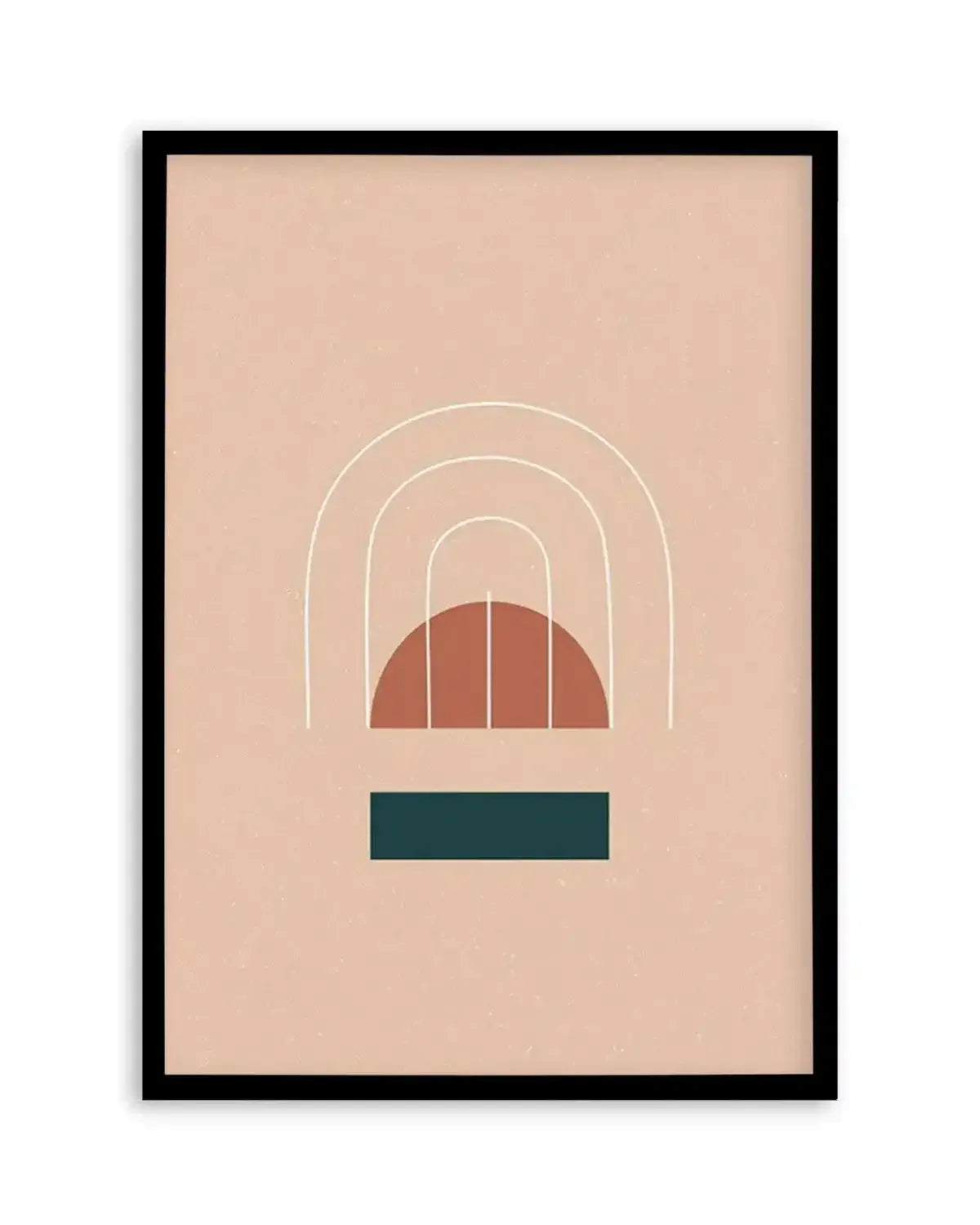Abstract Rising Sun Circle S Abstract Wall Art Print | Rising Sun in Warm Orange – Olive et Oriel
