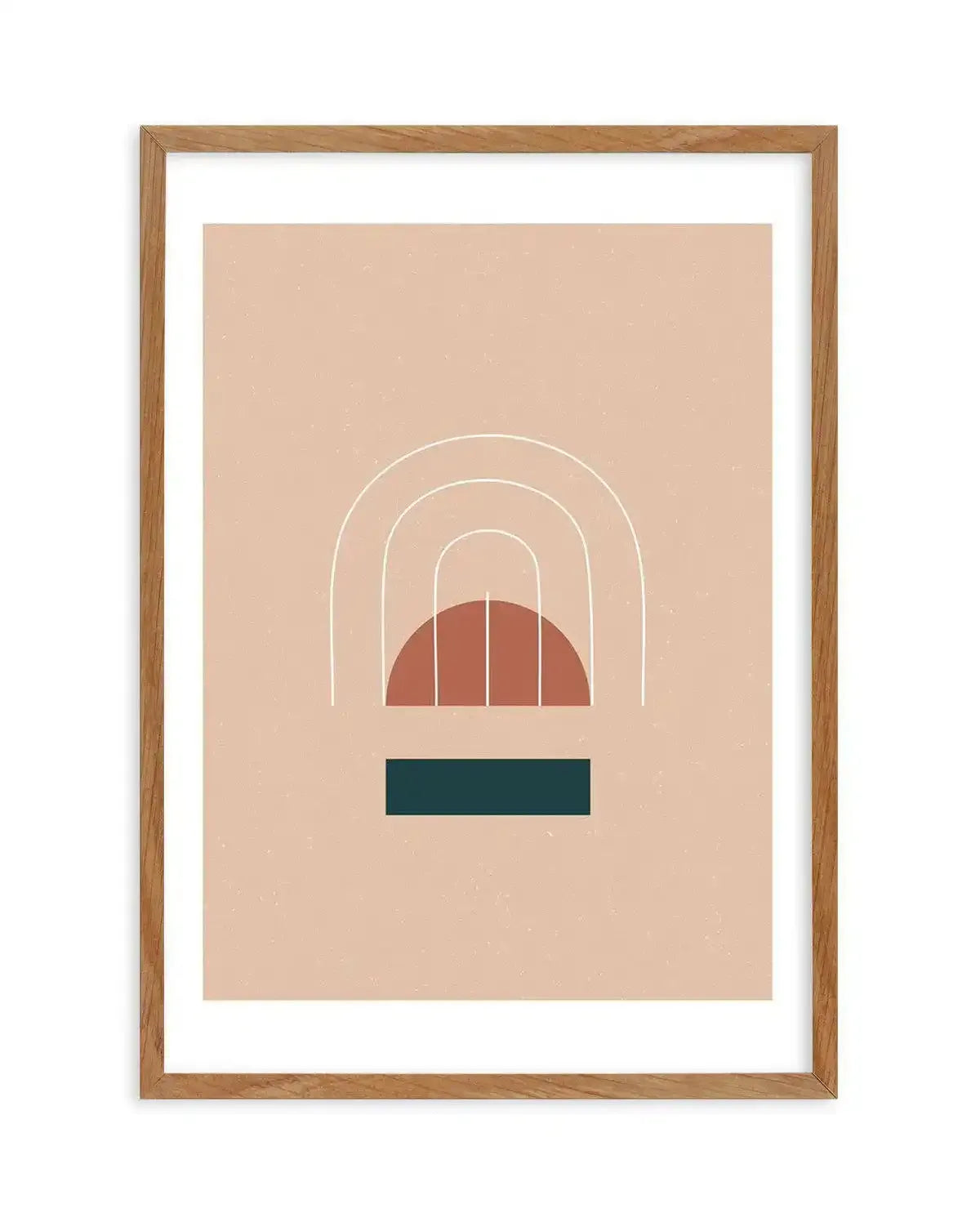 Abstract Rising Sun Circle S Abstract Wall Art Print | Rising Sun in Warm Orange – Olive et Oriel