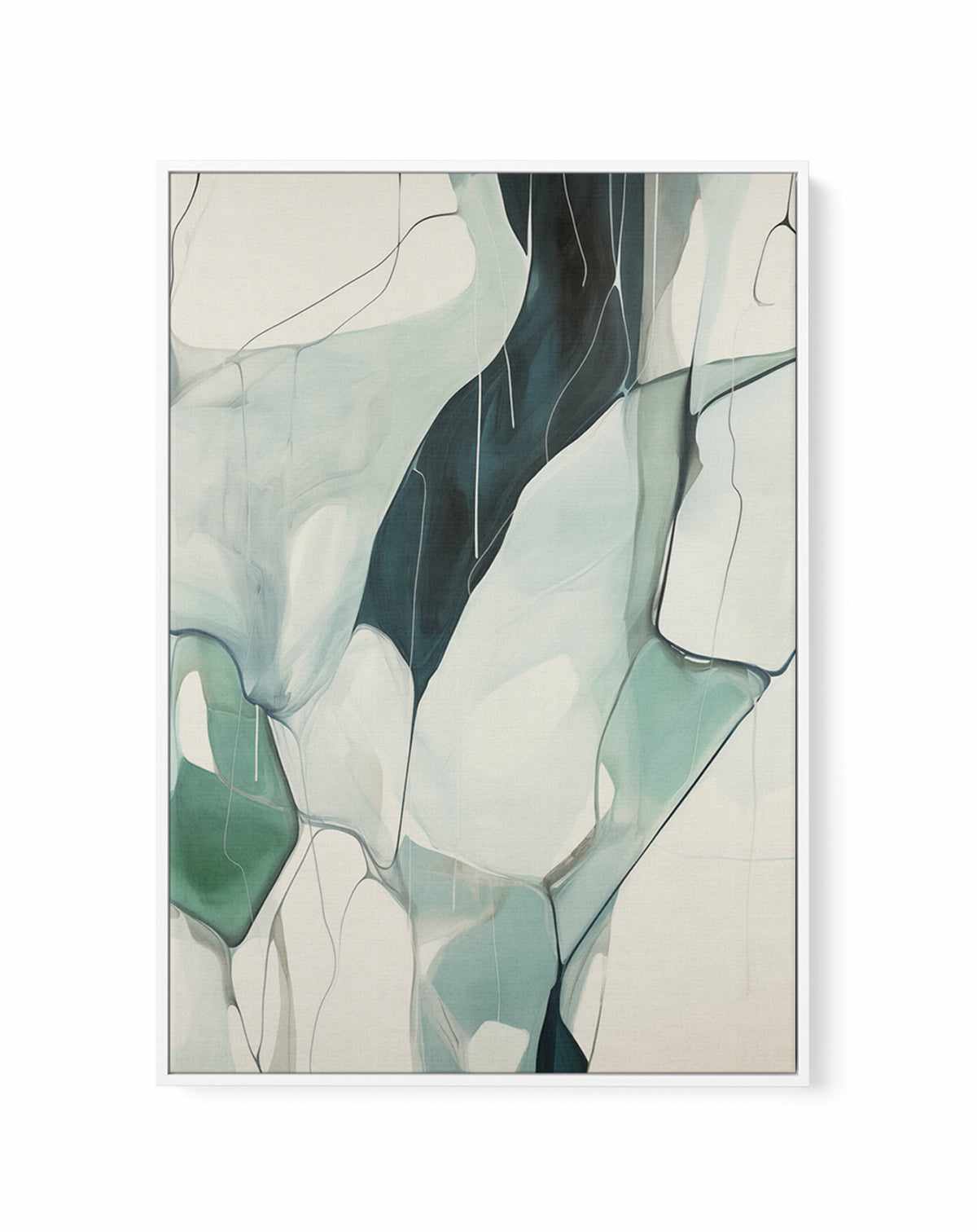 Abstract Seaglass I | Framed Canvas Art Print