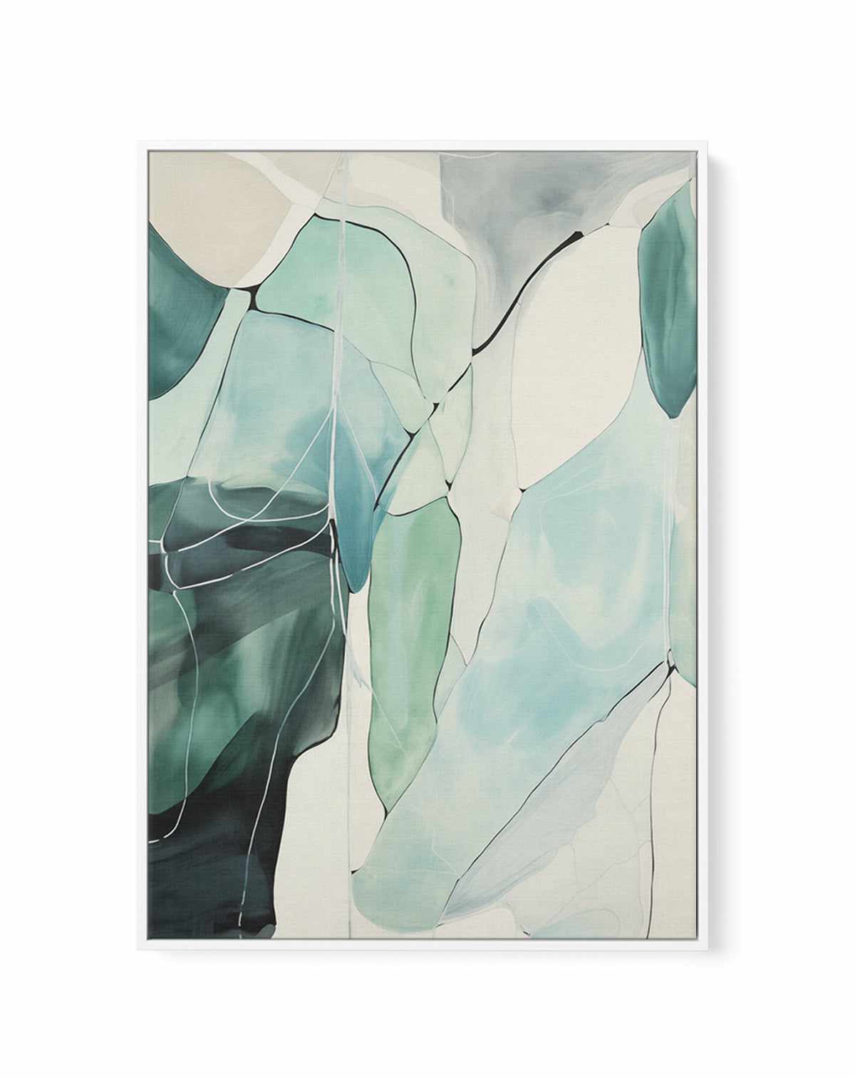 Abstract Seaglass II | Framed Canvas Art Print