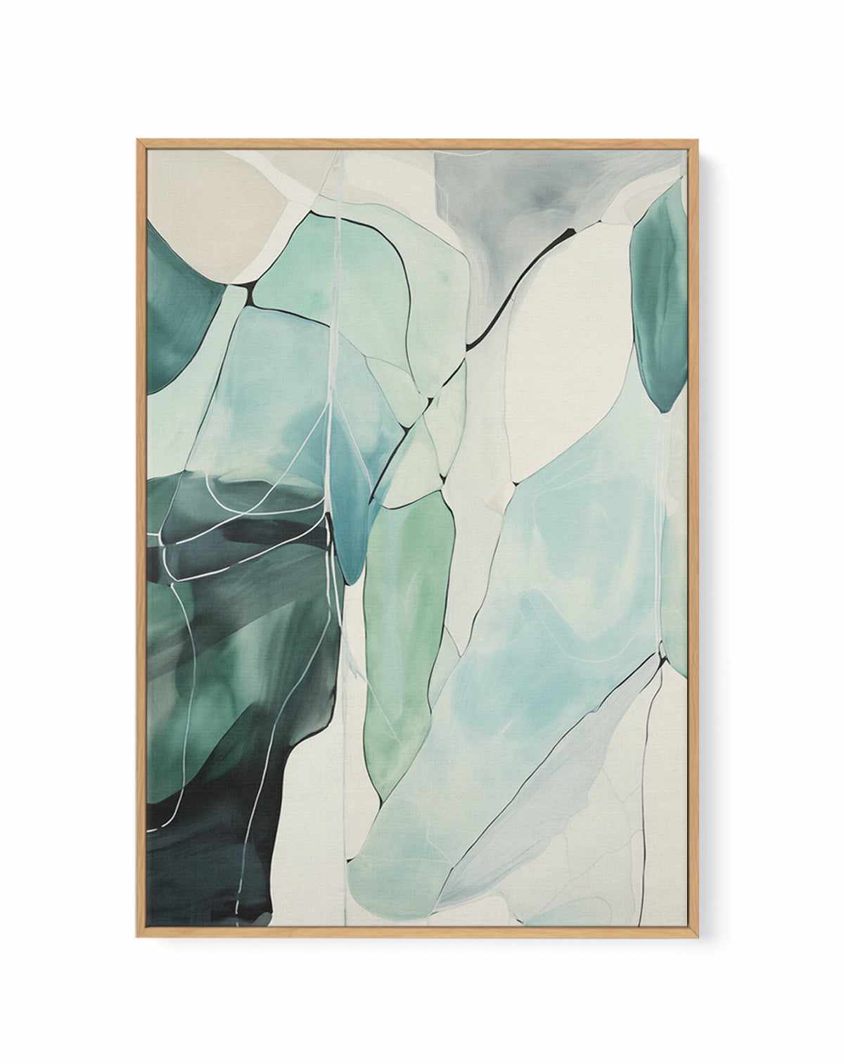 Abstract Seaglass II | Framed Canvas Art Print