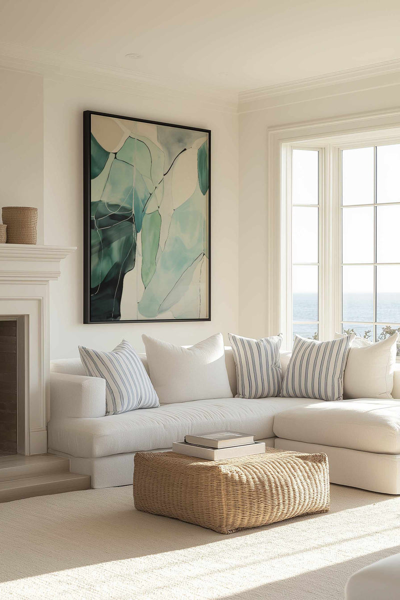 Abstract Seaglass II | Framed Canvas Art Print from Olive et Oriel where you can shop wallpaper and artworks online