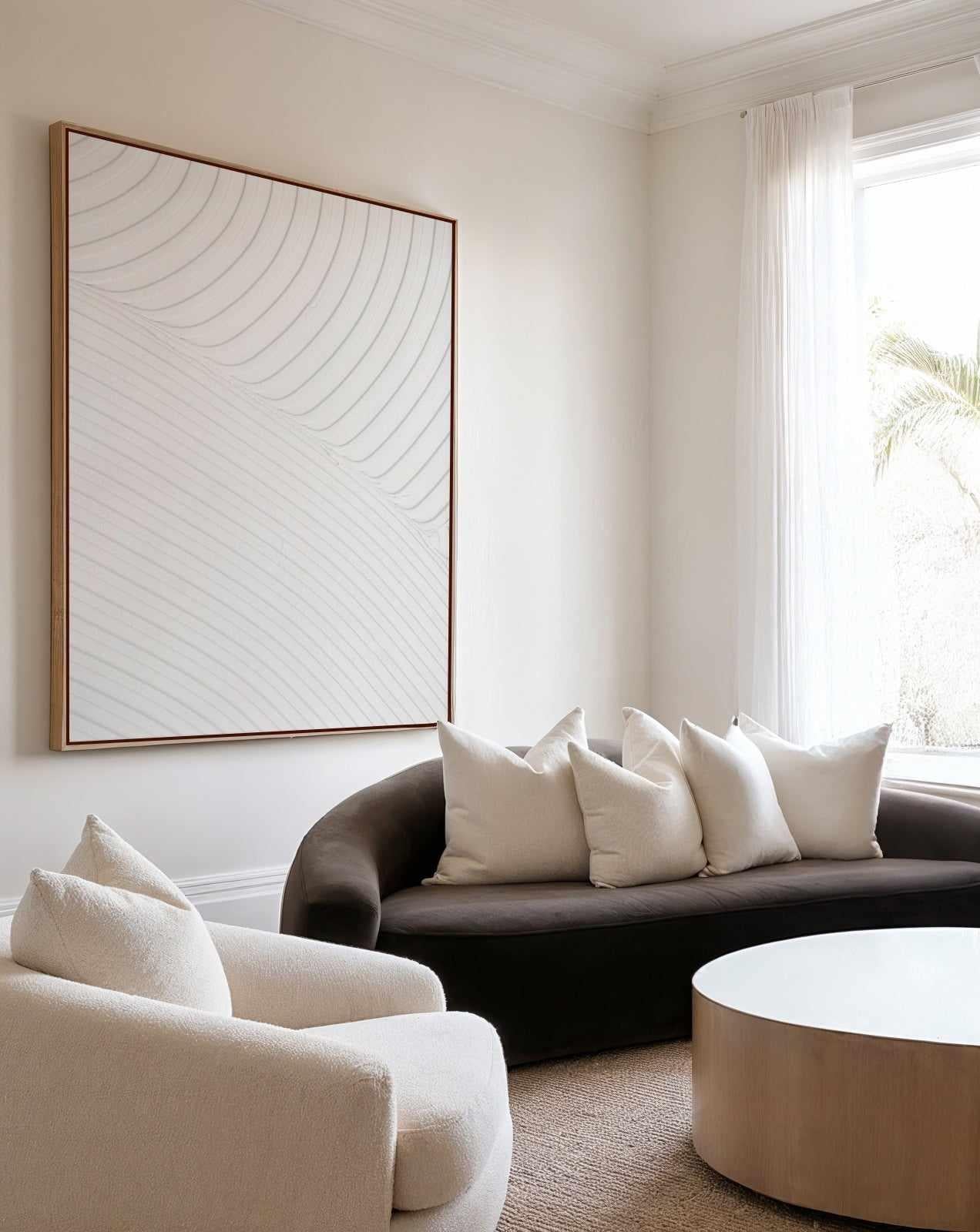 Abstract Wave Pattern | Framed Canvas Art Print