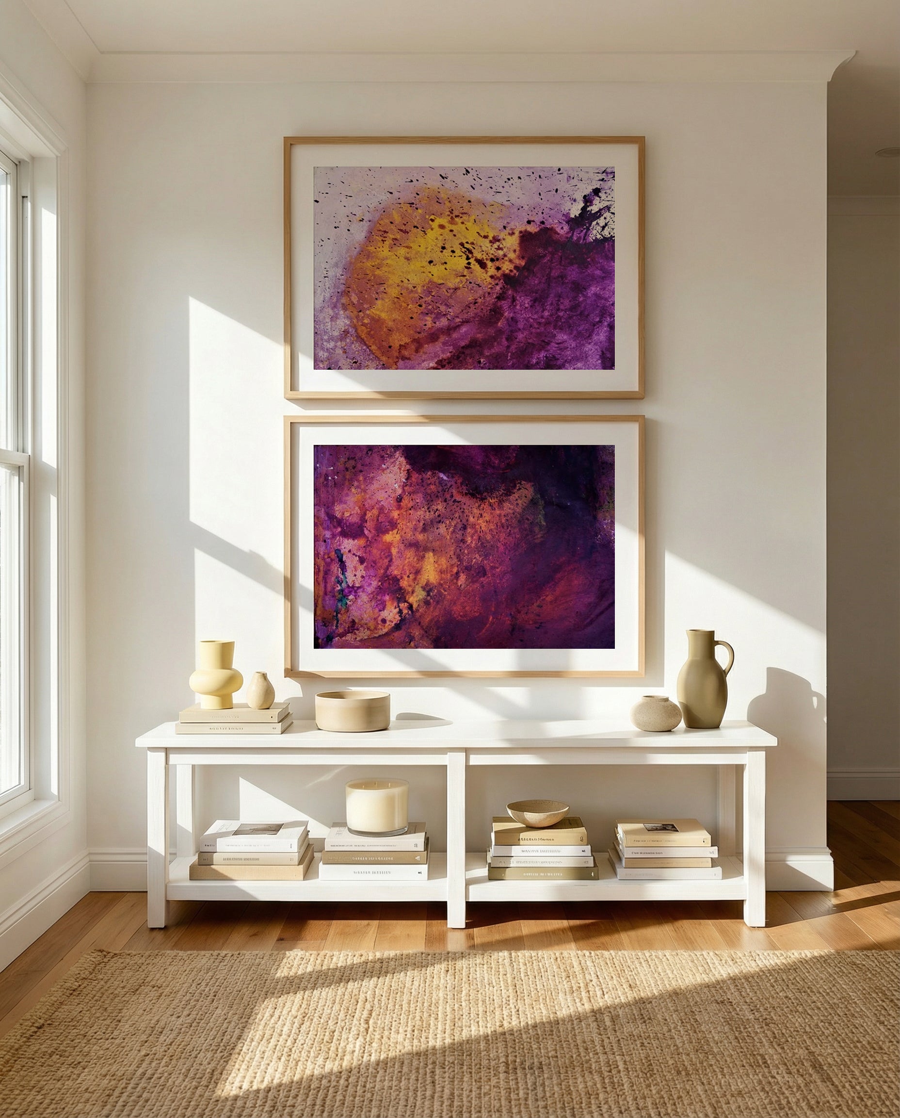 Abstract 1 & 2 by Doris Schmitz Art Print Set of 2 | Matching Wall Art