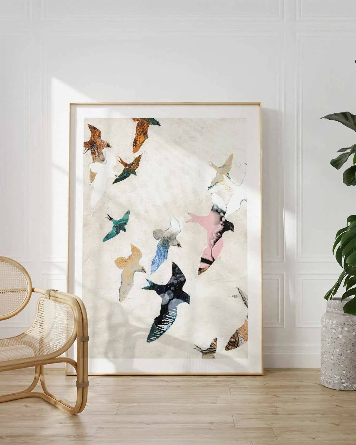 Abstract Birds II by Design Fabrikken Art Print from Olive et Oriel where you can shop wallpaper and artworks online