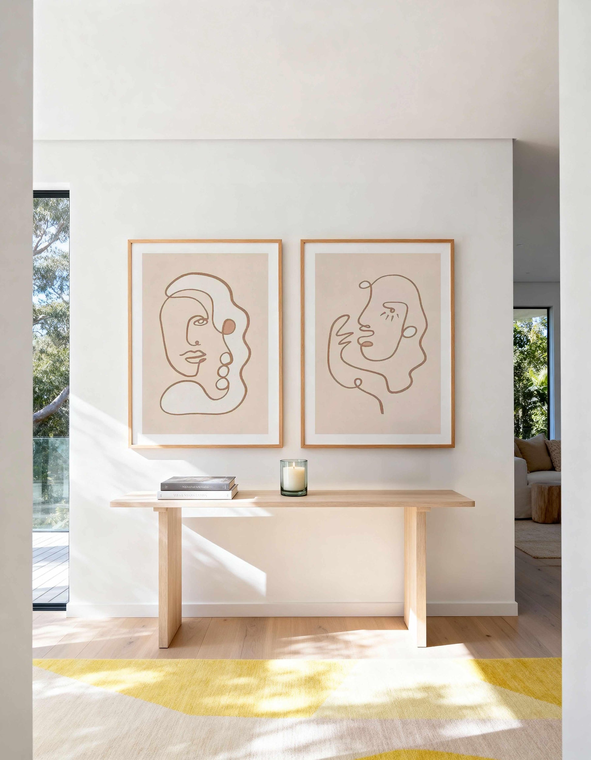Abstract Figure I & II Art Print Set of 2 | Matching Wall Art from Olive et Oriel where you can shop wallpaper and artworks online