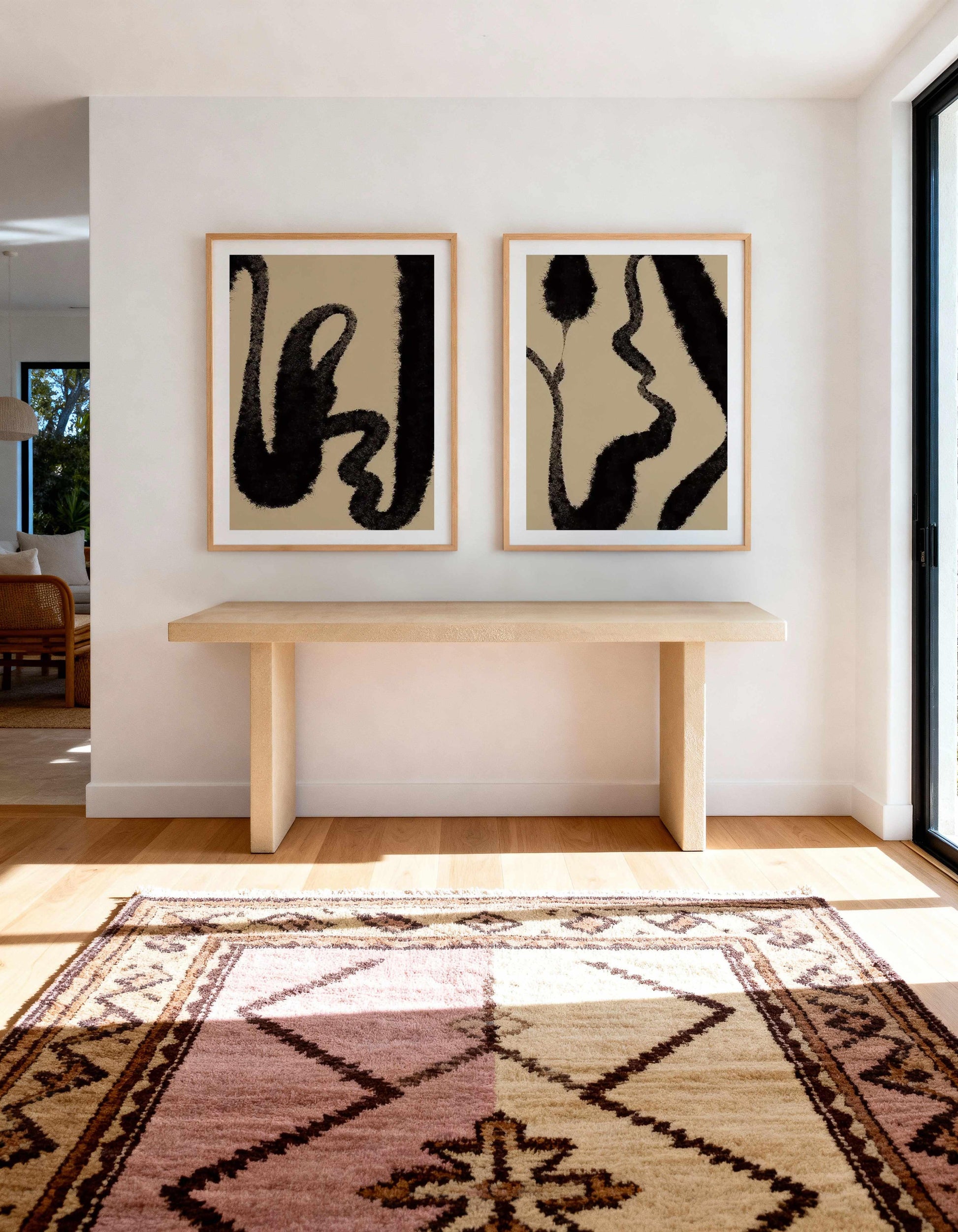 Abstract Khaki I & II Art Print Set of 2 | Matching Wall Art from Olive et Oriel where you can shop wallpaper and artworks online