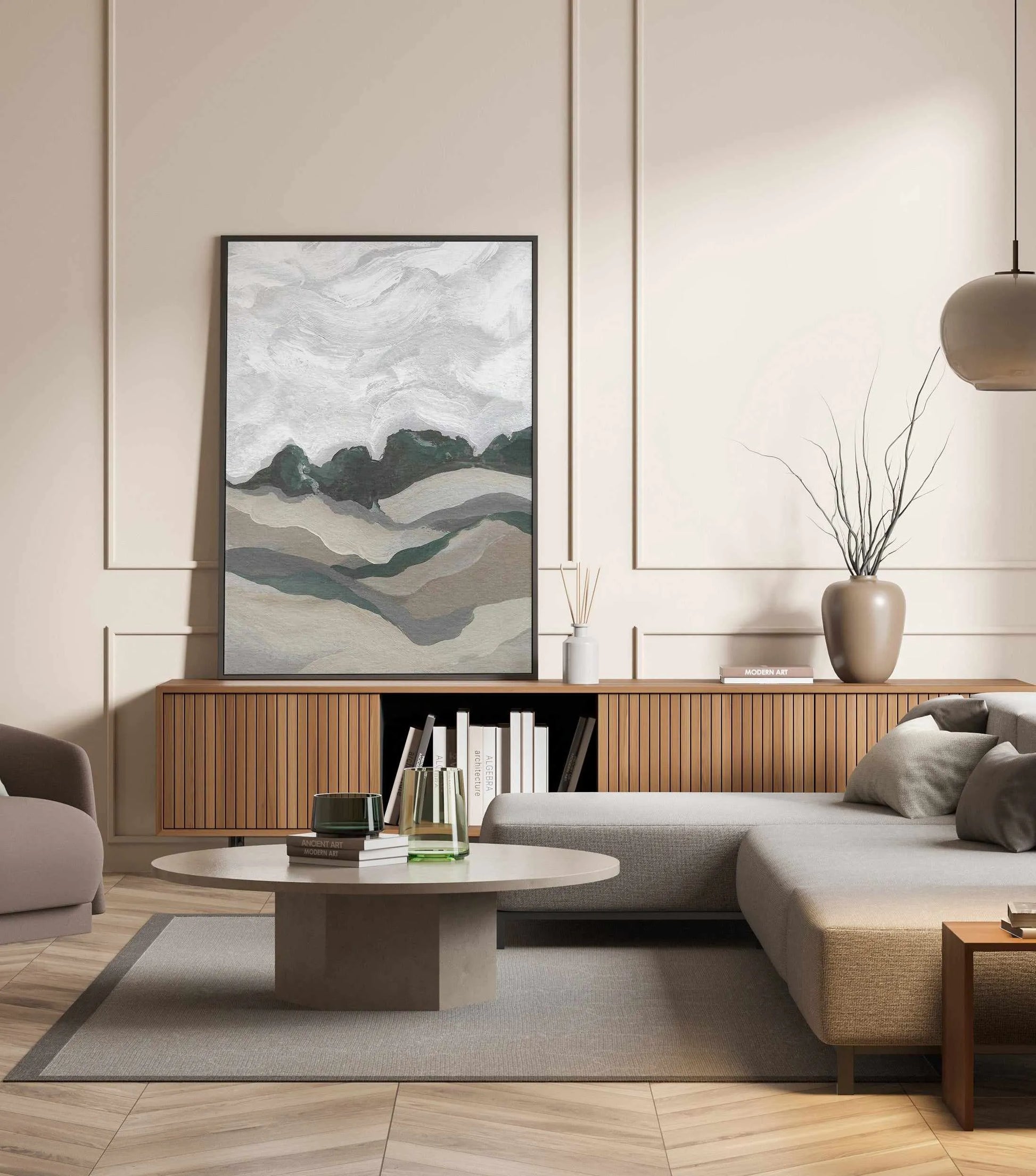 Abstract Landscape by Josephine Wianto | Framed Canvas Art Print from Olive et Oriel where you can shop wallpaper and artworks online